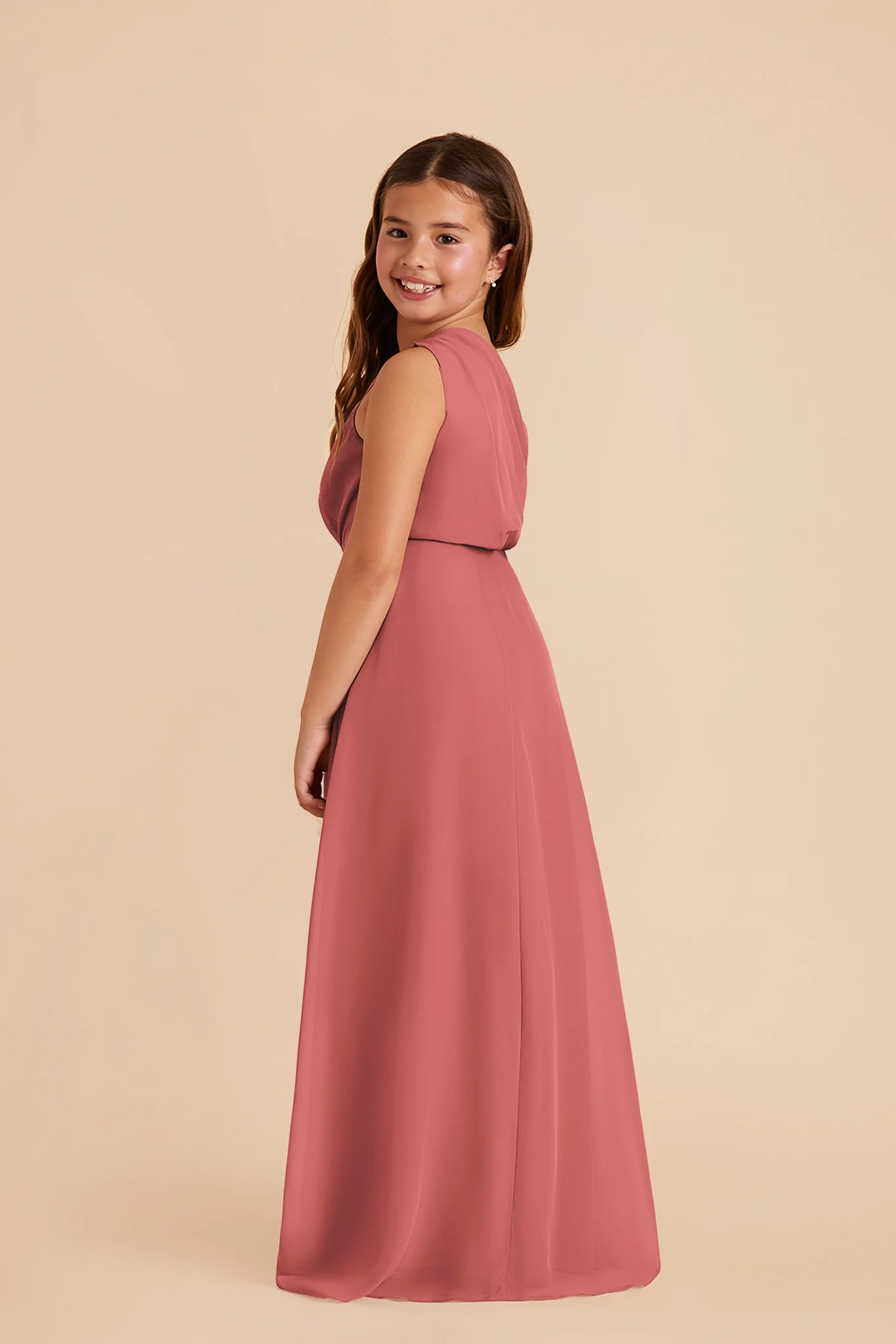 Kiara Junior Chiffon Dress - Mulberry - Image 3