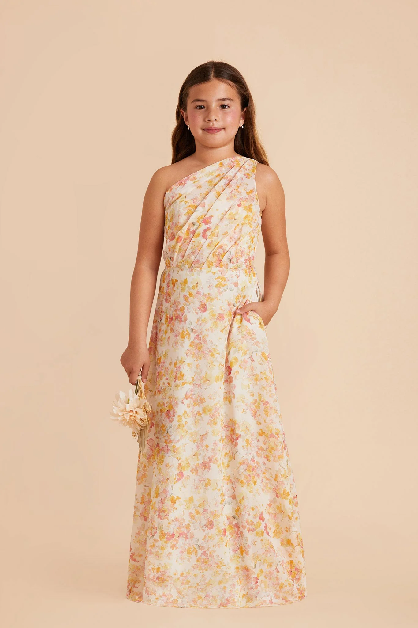 Kiara Junior Chiffon Dress - Pressed Floral