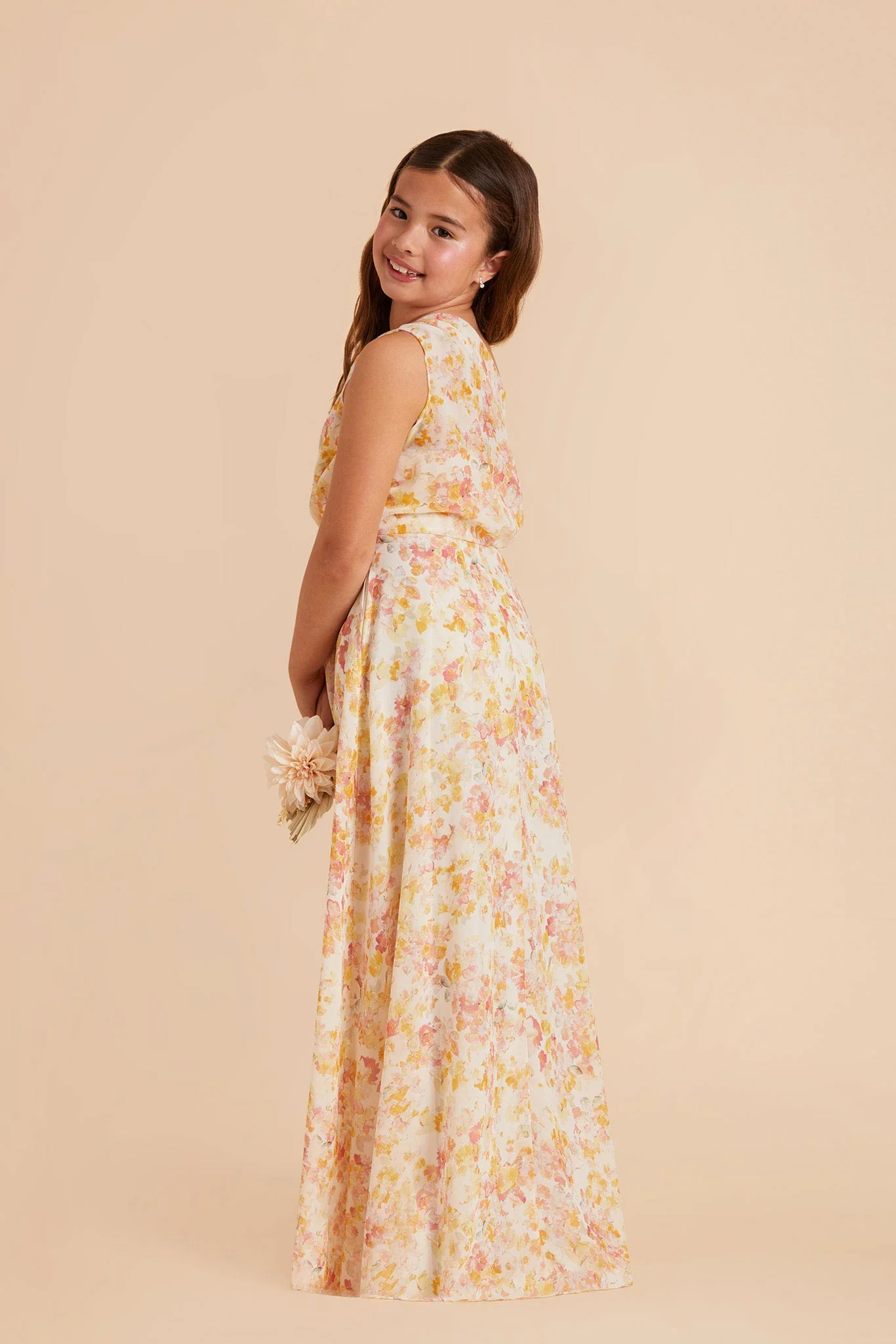 Kiara Junior Chiffon Dress - Pressed Floral - Image 4