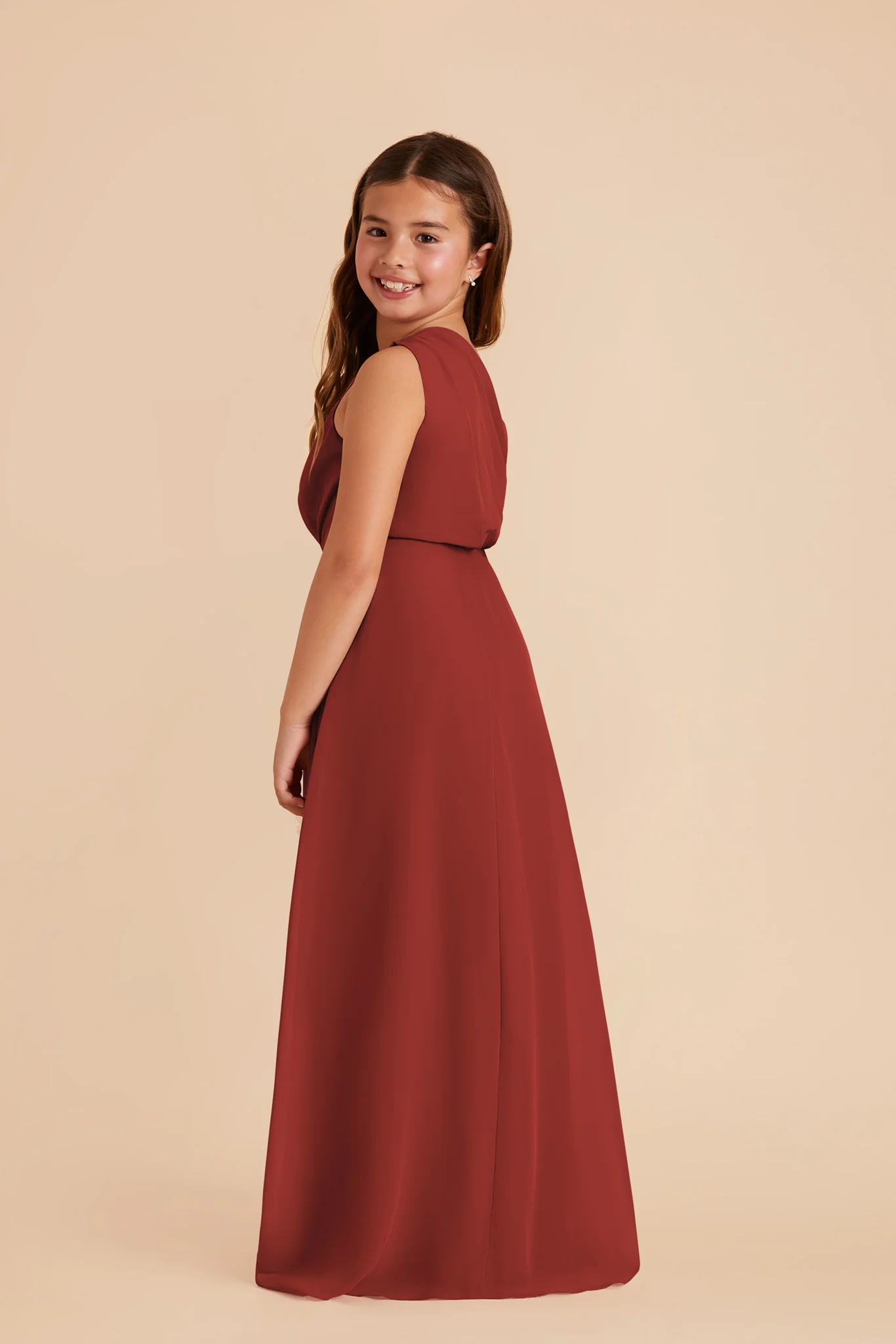 Kiara Junior Chiffon Dress - Spice - Image 3