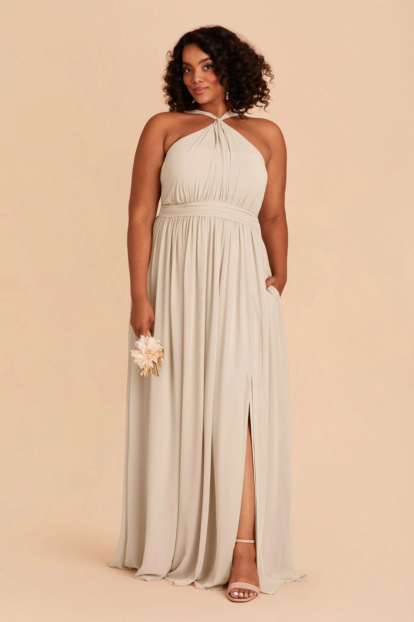 Kiko Chiffon Dress - Classic Champagne - Image 6
