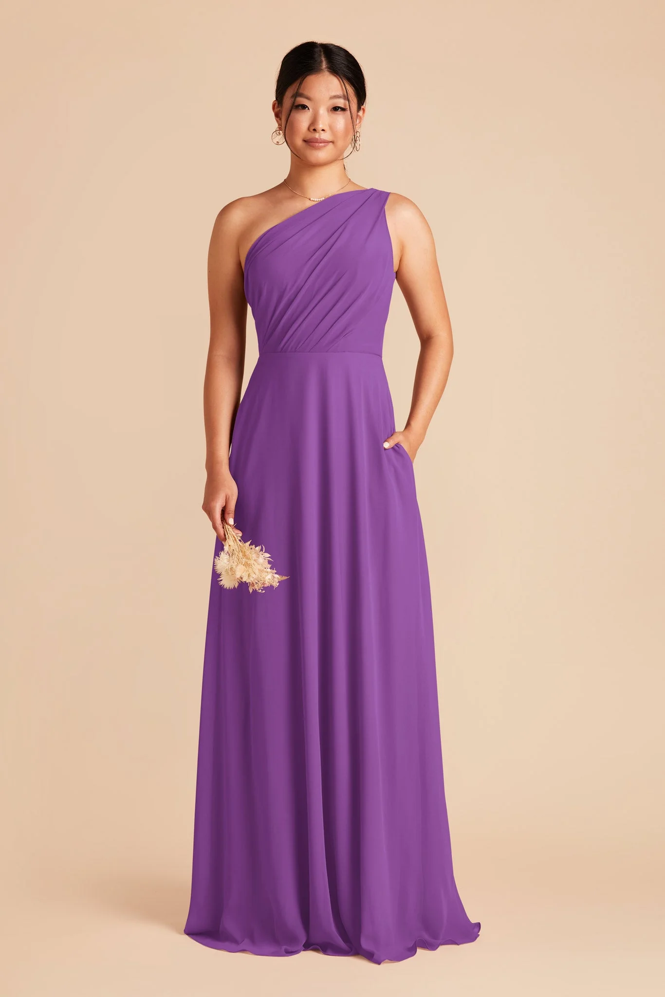 Kira Chiffon Dress - Amethyst - Image 4