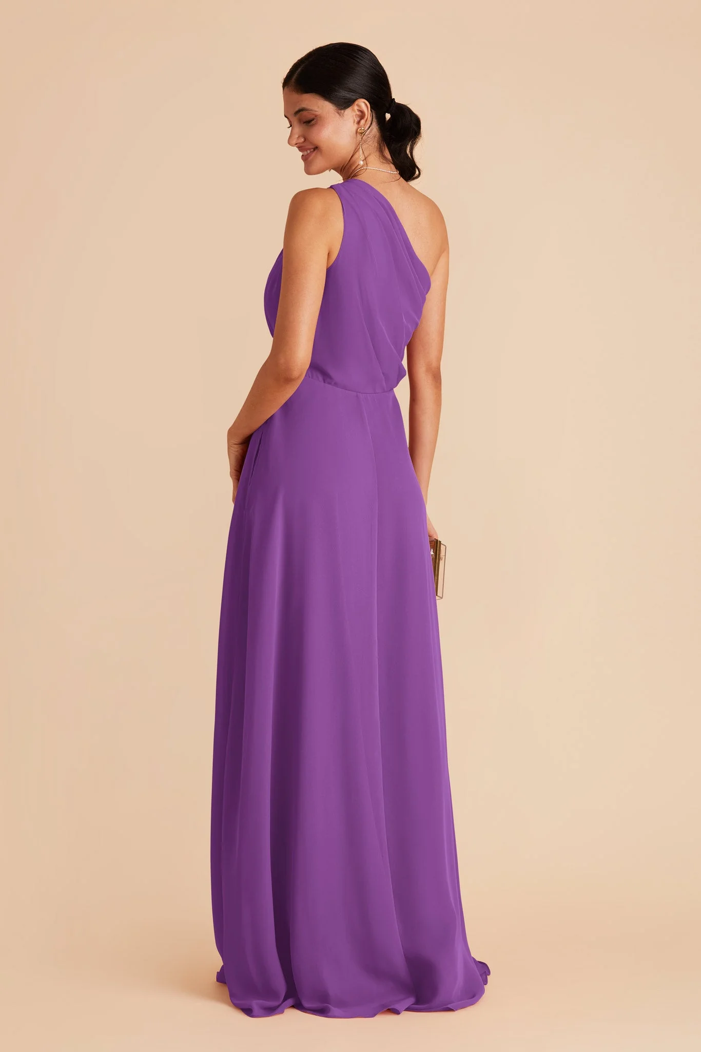 Kira Chiffon Dress - Amethyst - Image 5