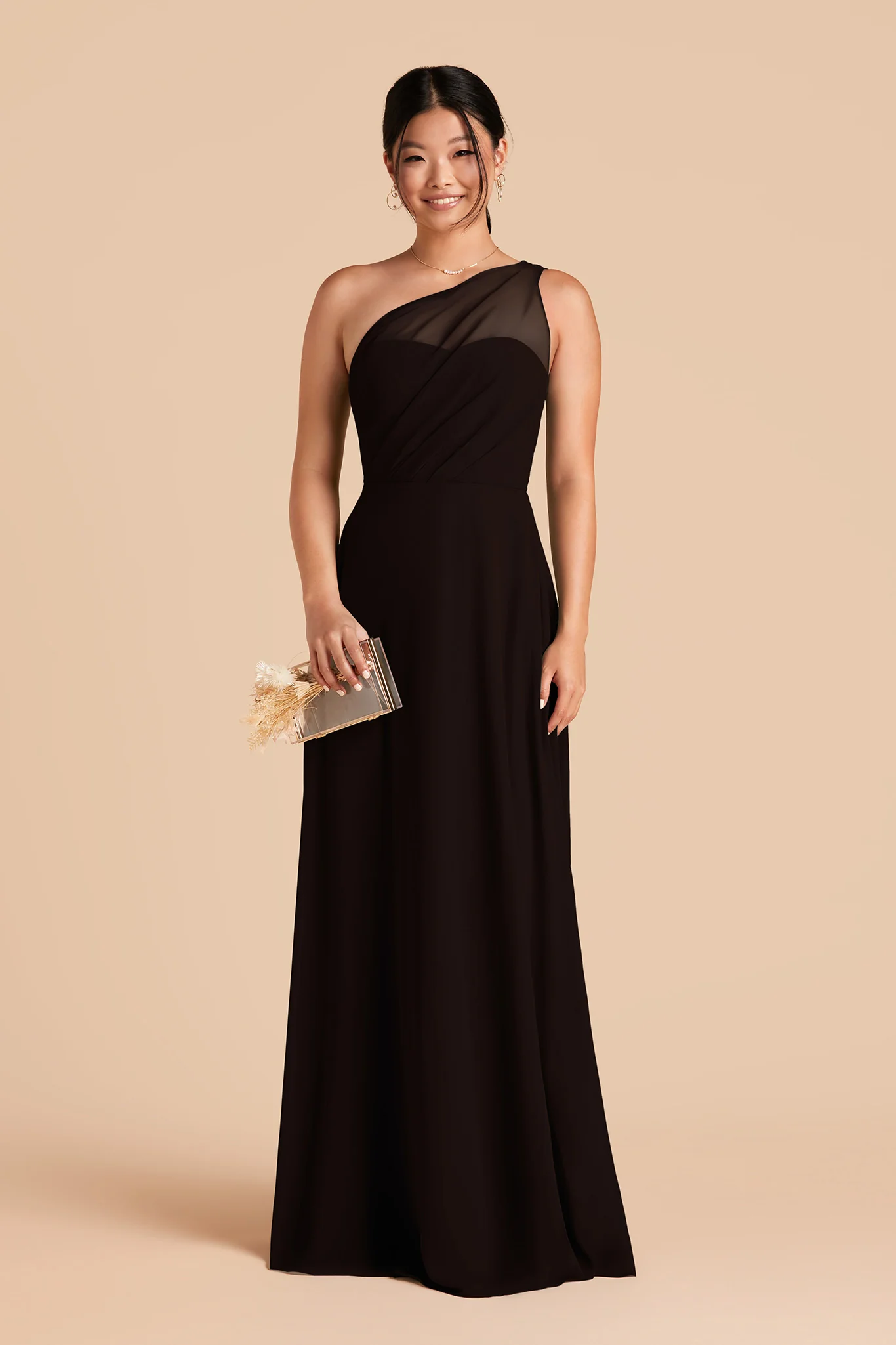 Kira Chiffon Dress - Black