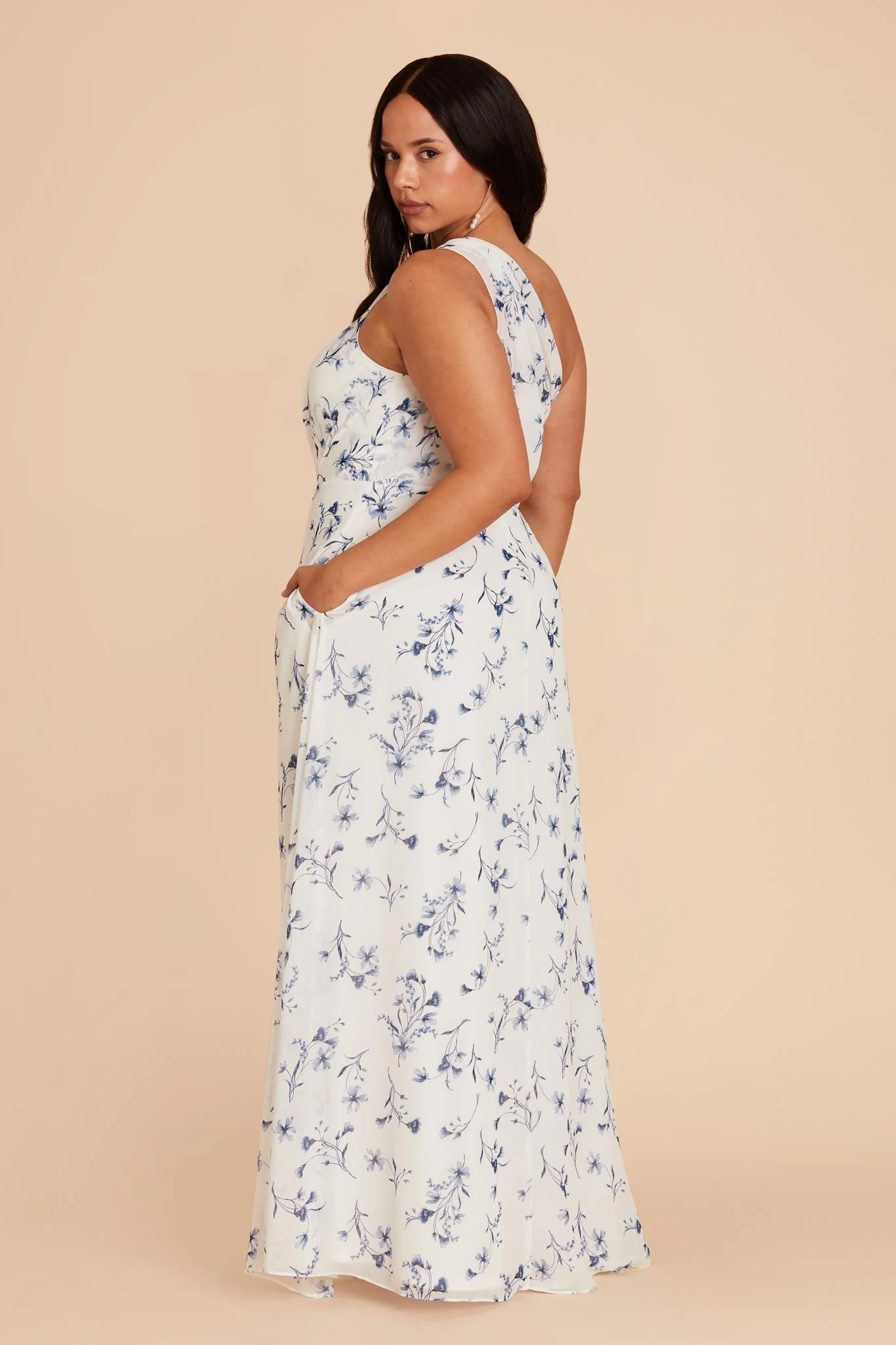 Kira Chiffon Dress - Blue Le Fleur - Image 6