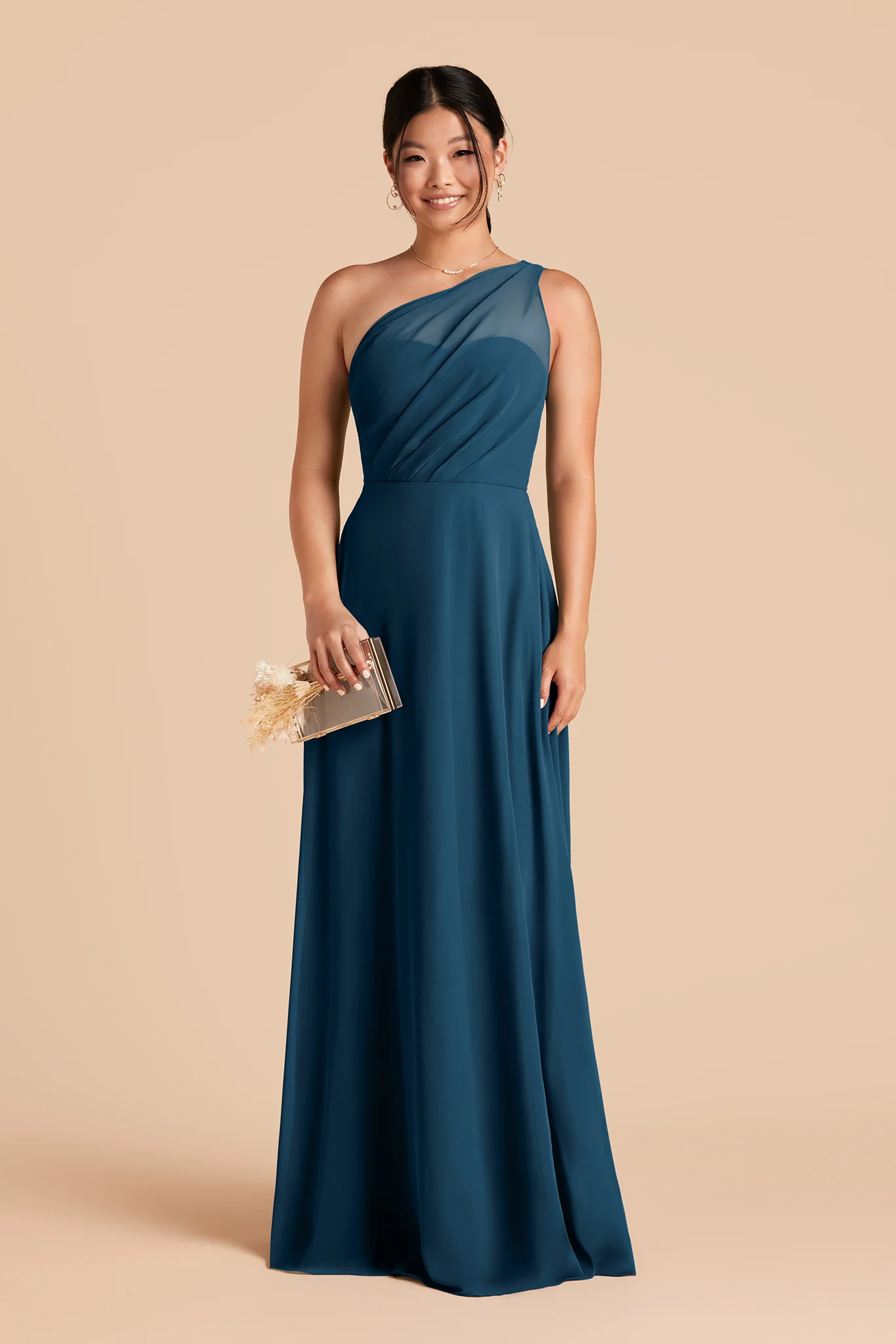 Kira Chiffon Dress - Dark Teal