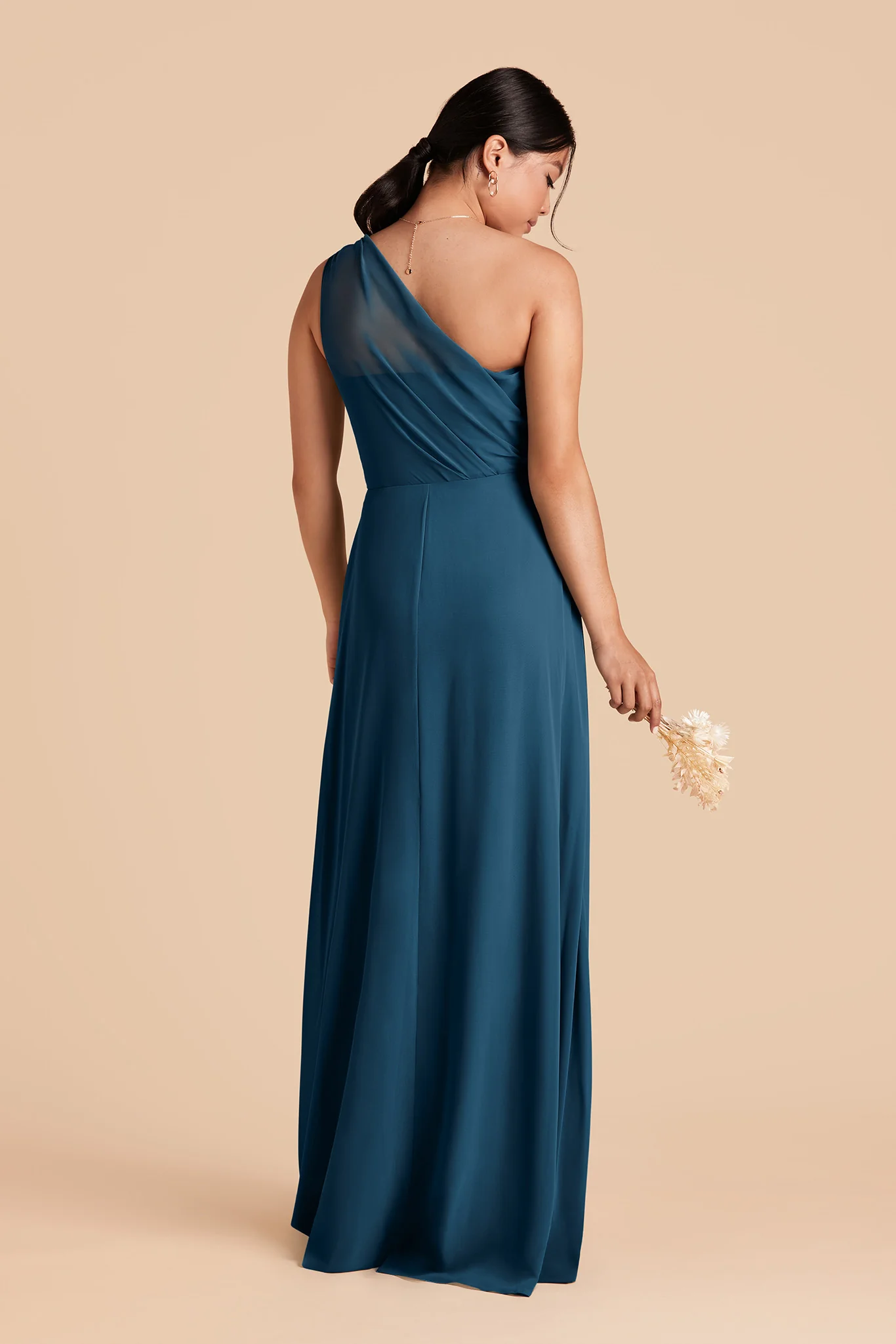 Kira Chiffon Dress - Dark Teal - Image 4