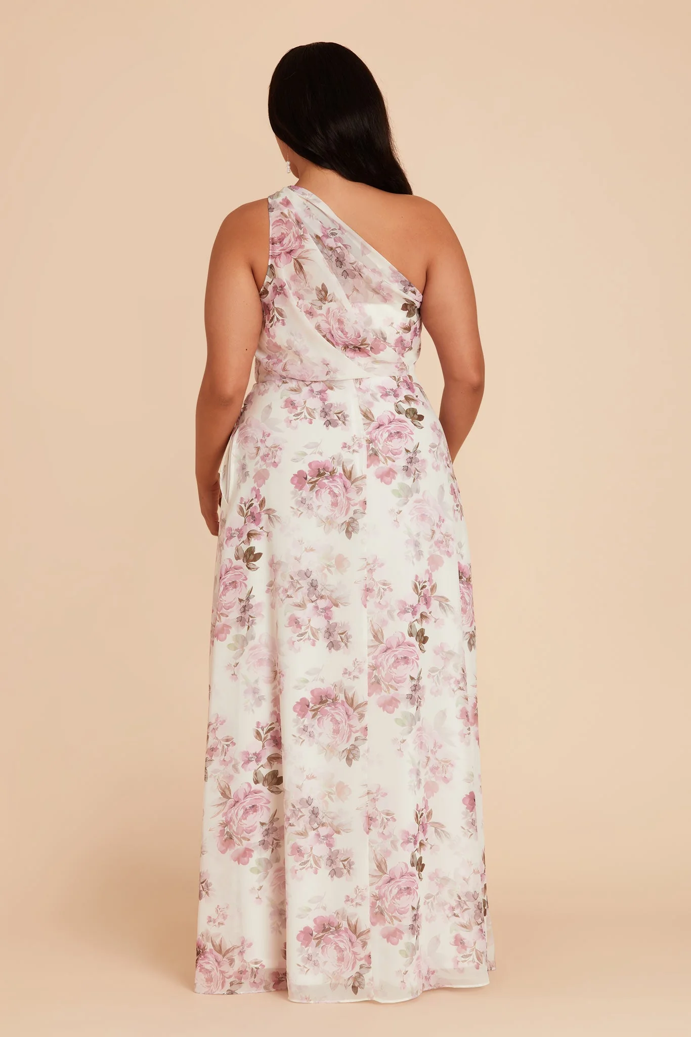 Kira Chiffon Dress - Dusty Pink Peonies - Image 8