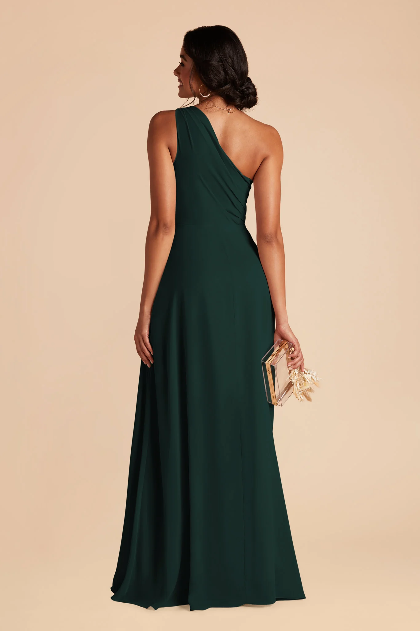 Kira Chiffon Dress - Emerald - Image 4