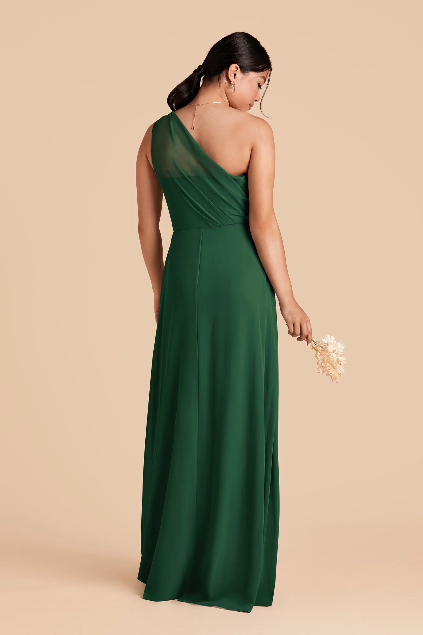 Kira Chiffon Dress - Forest Green - Image 4