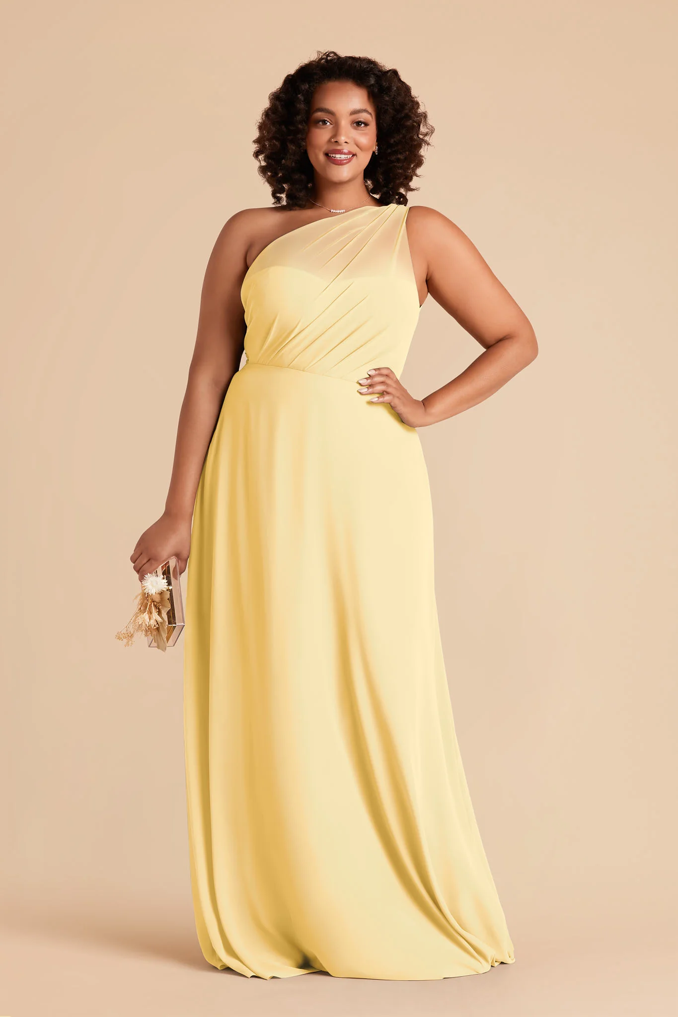 Kira Chiffon Dress - Lemon Sorbet - Image 2