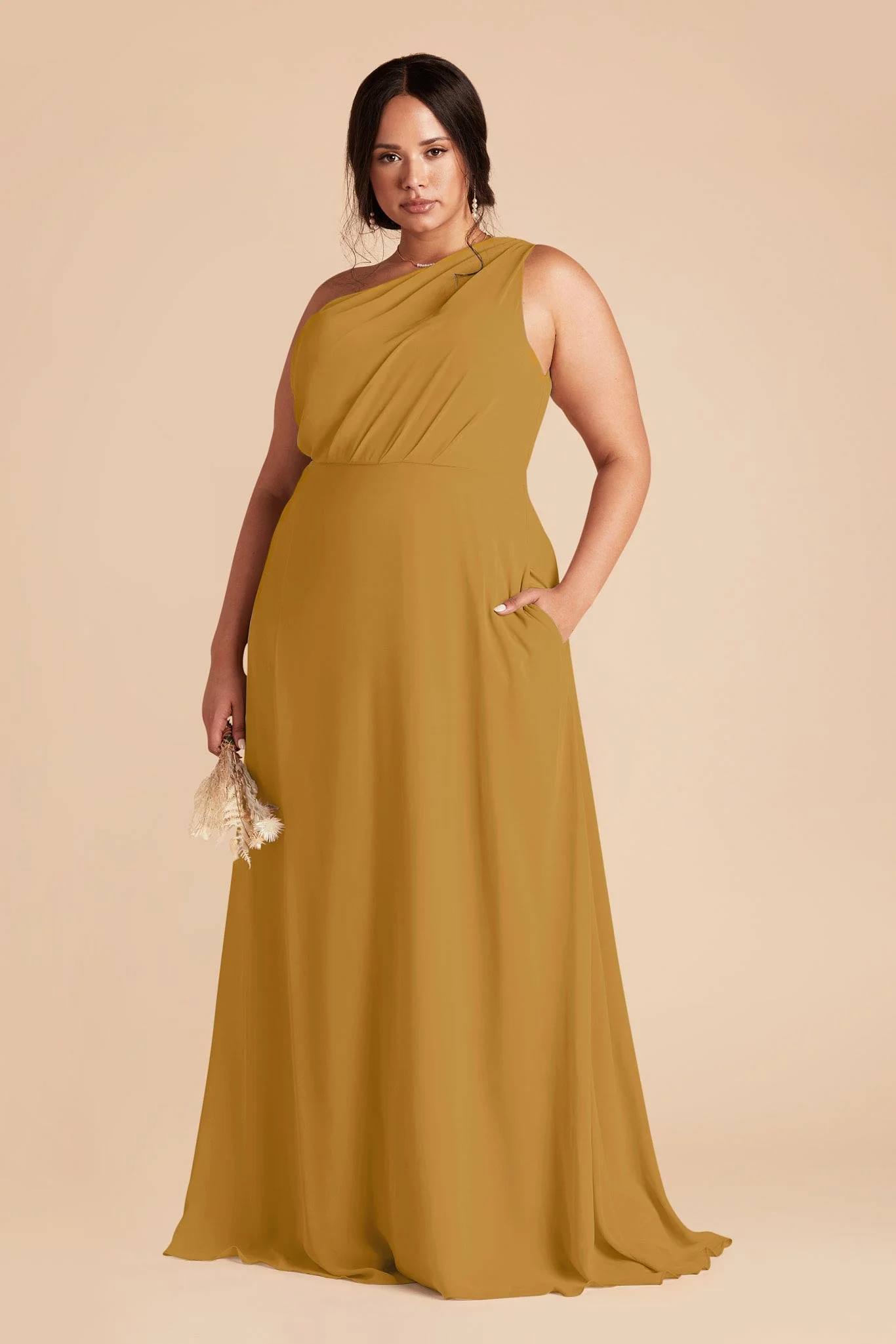 Kira Chiffon Dress - Marigold - Image 6