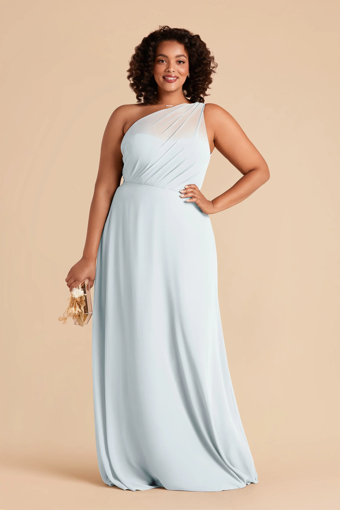 Kira Chiffon Dress - Mist Blue - Image 2