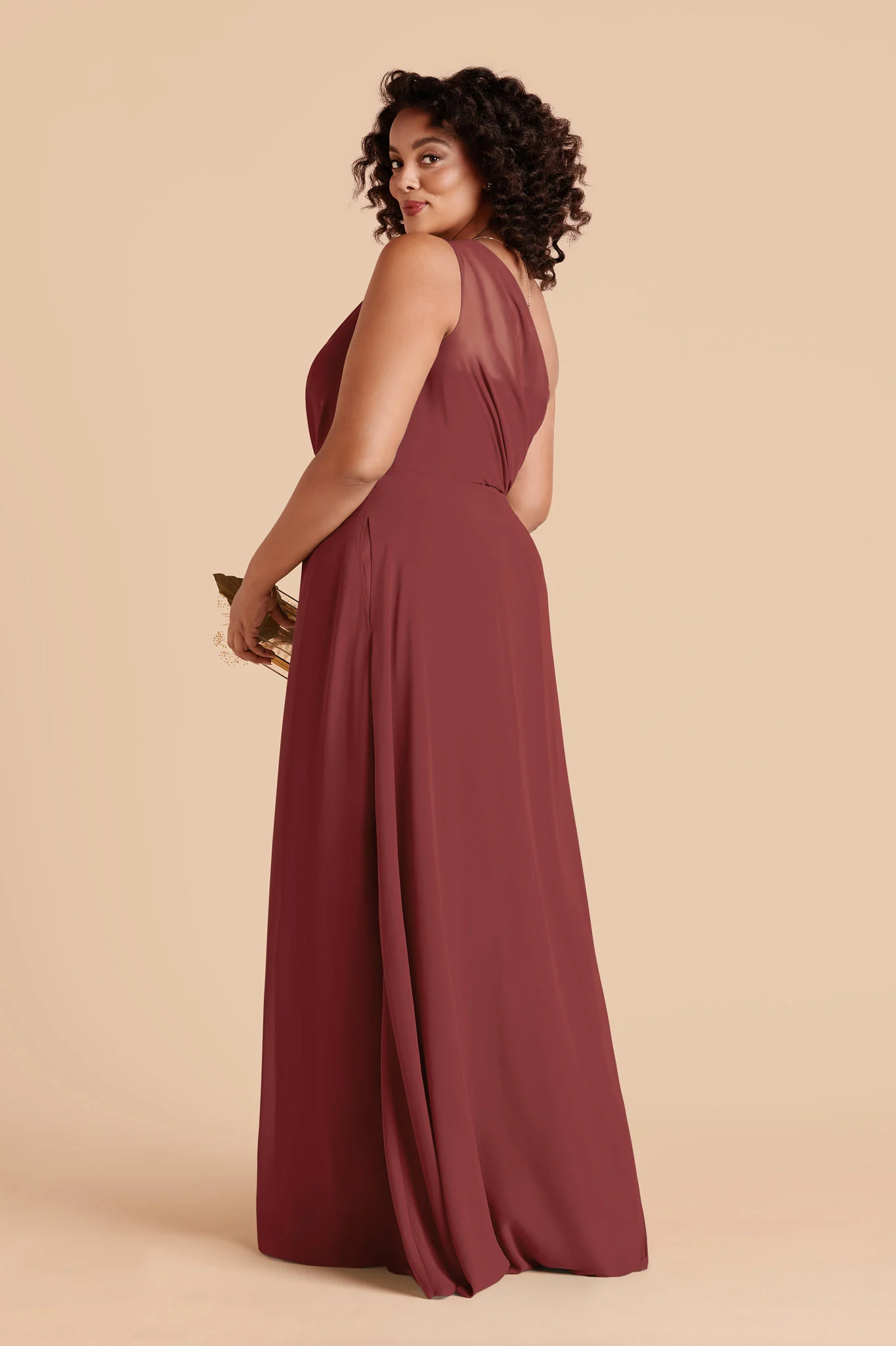 Kira Chiffon Dress - Rosewood - Image 5