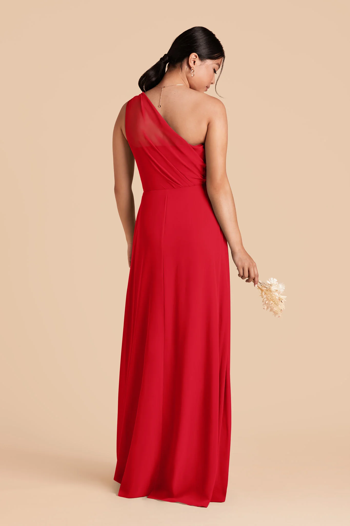 Kira Chiffon Dress - Ruby Red - Image 4