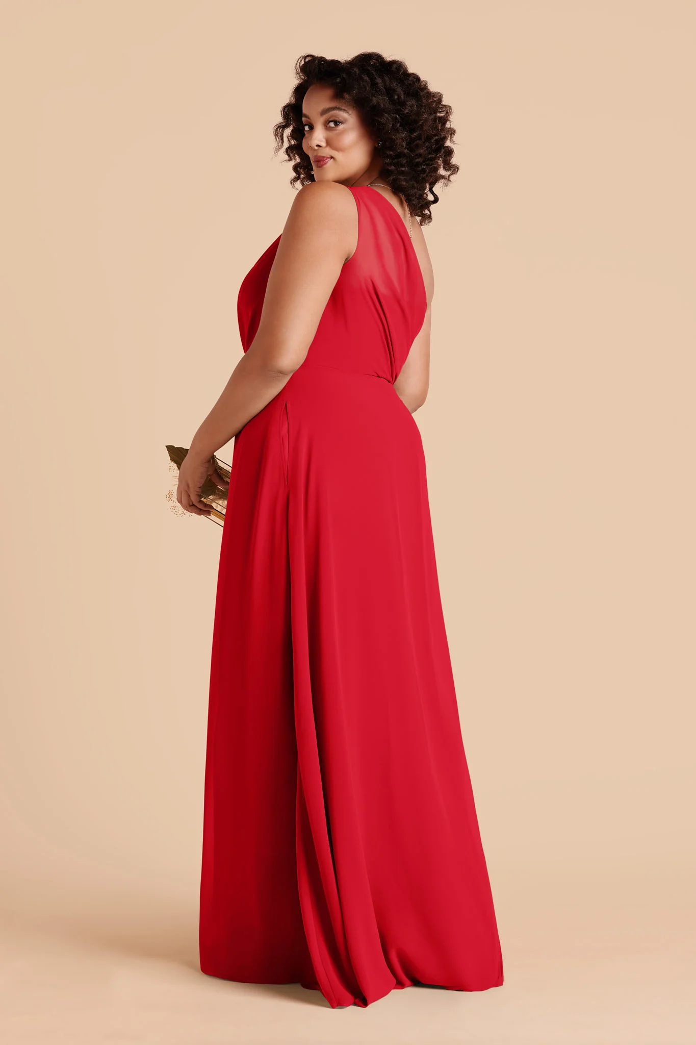 Kira Chiffon Dress - Ruby Red - Image 5