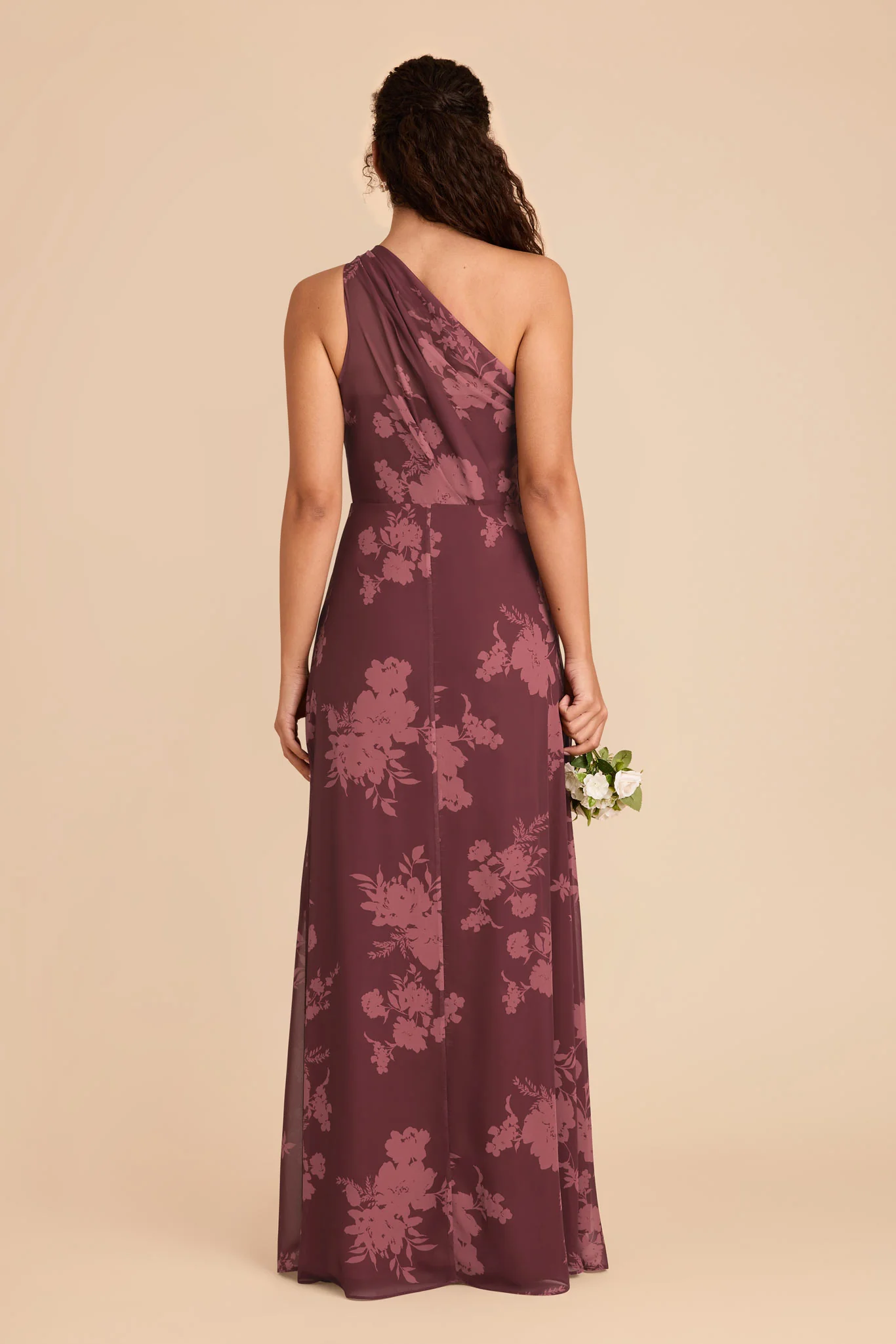 Kira Chiffon Dress - Sangria Whimsical Blooms - Image 6