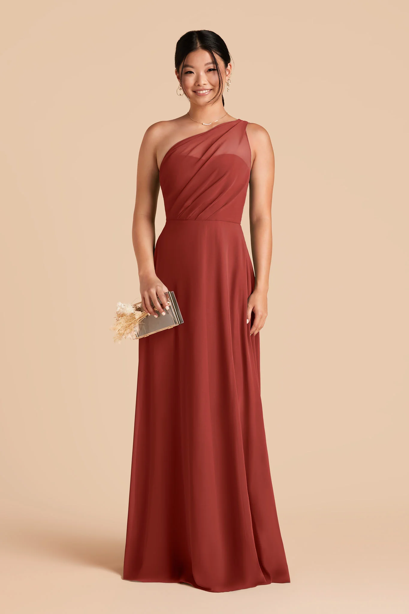 Kira Chiffon Dress - Spice