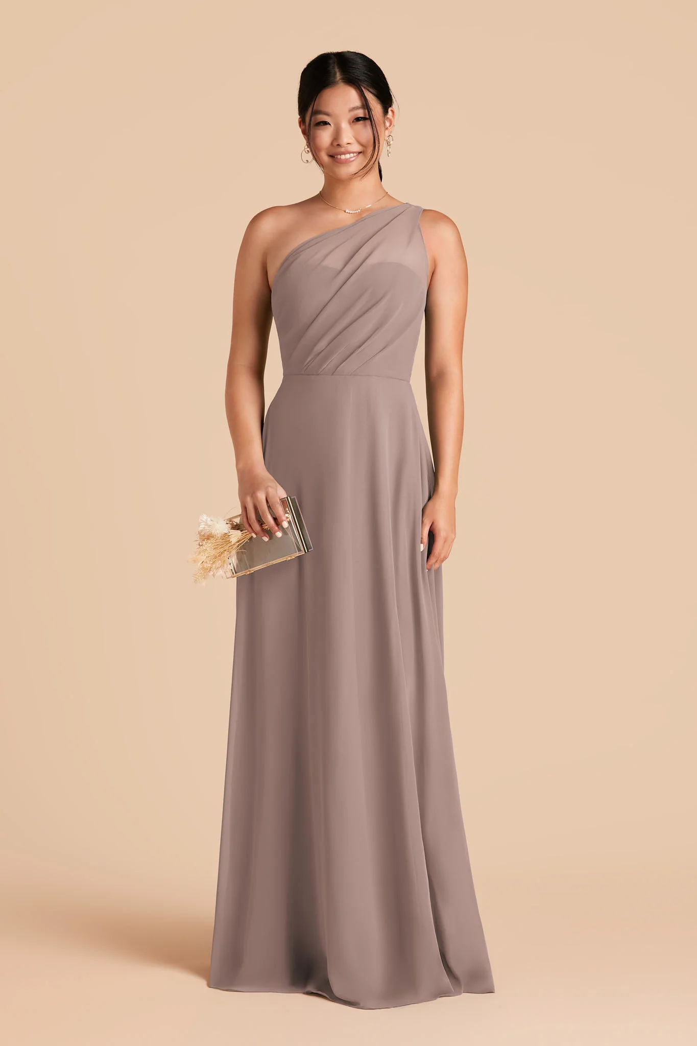 Kira Chiffon Dress - Toffee