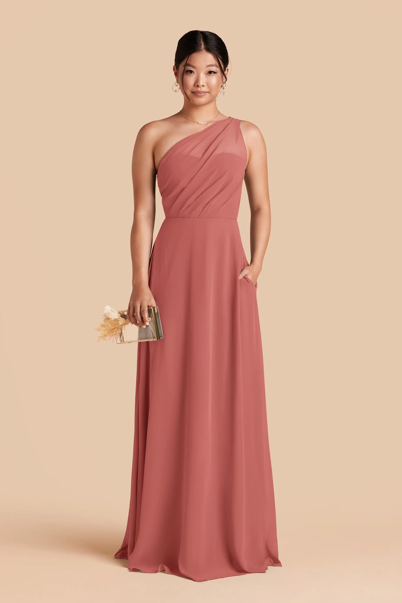 Kira Chiffon Dress - Wild Rose - Image 3