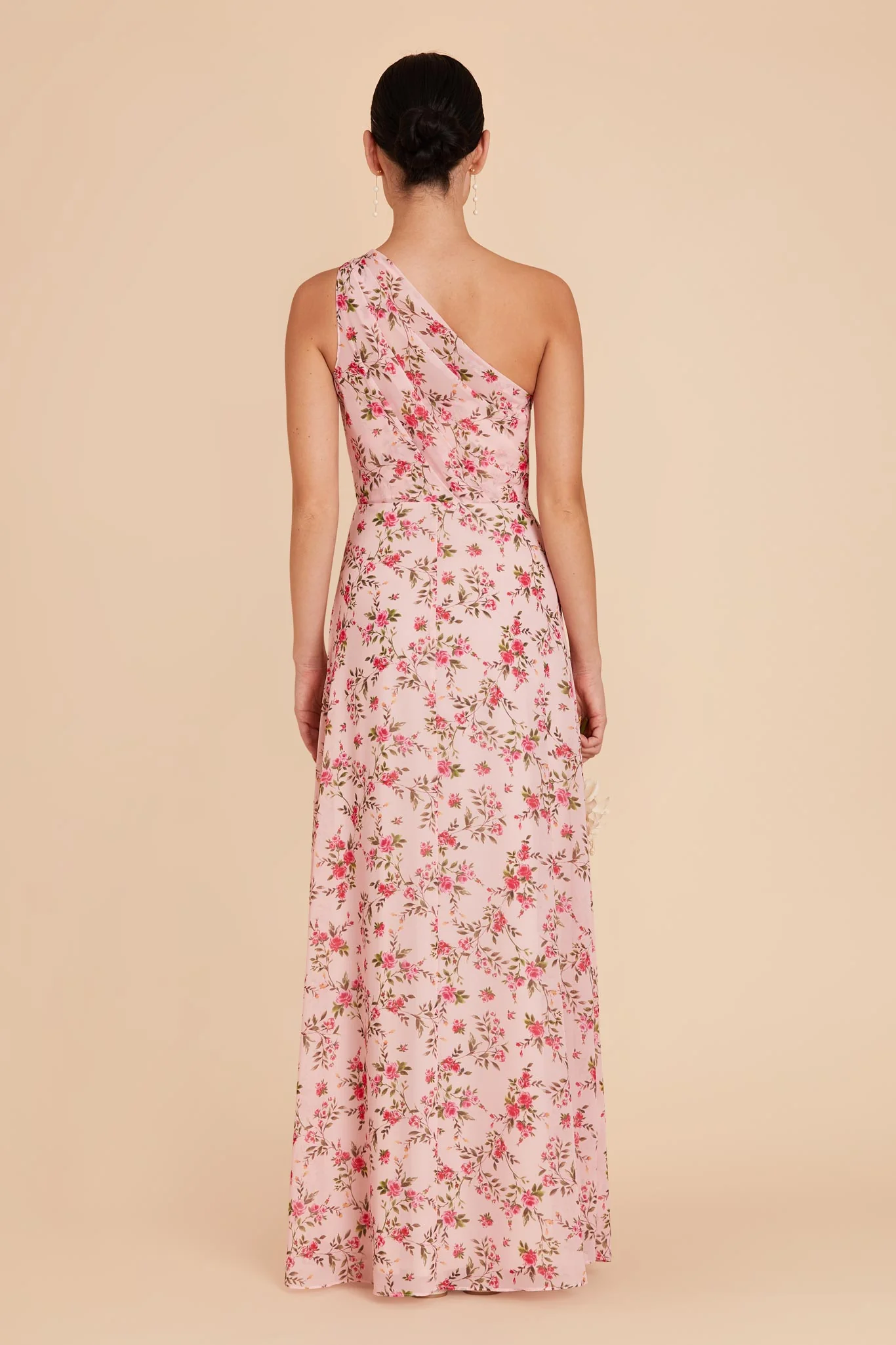 Kira Chiffon Dress With Slit - Wild Rose Garden - Image 5