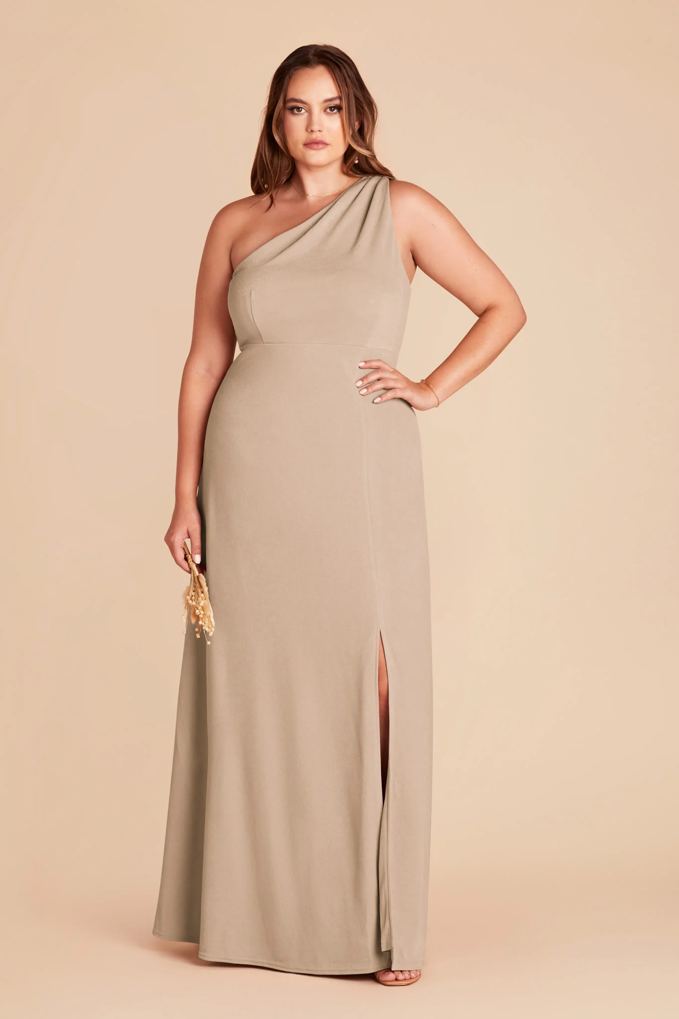 Kira Crepe Dress - Almond - Image 2