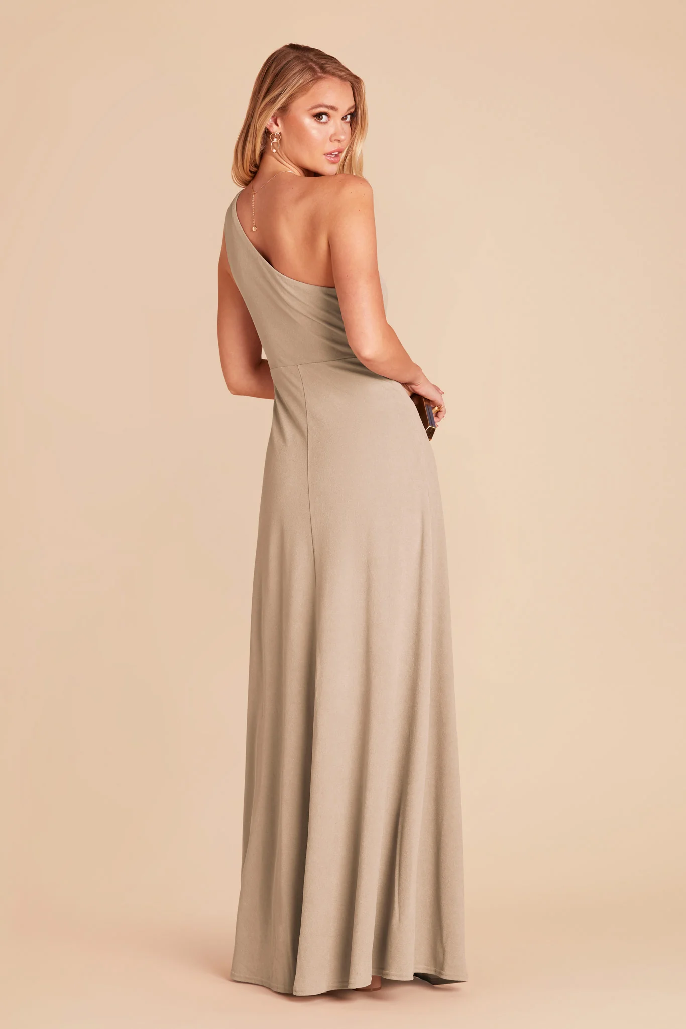 Kira Crepe Dress - Almond - Image 5