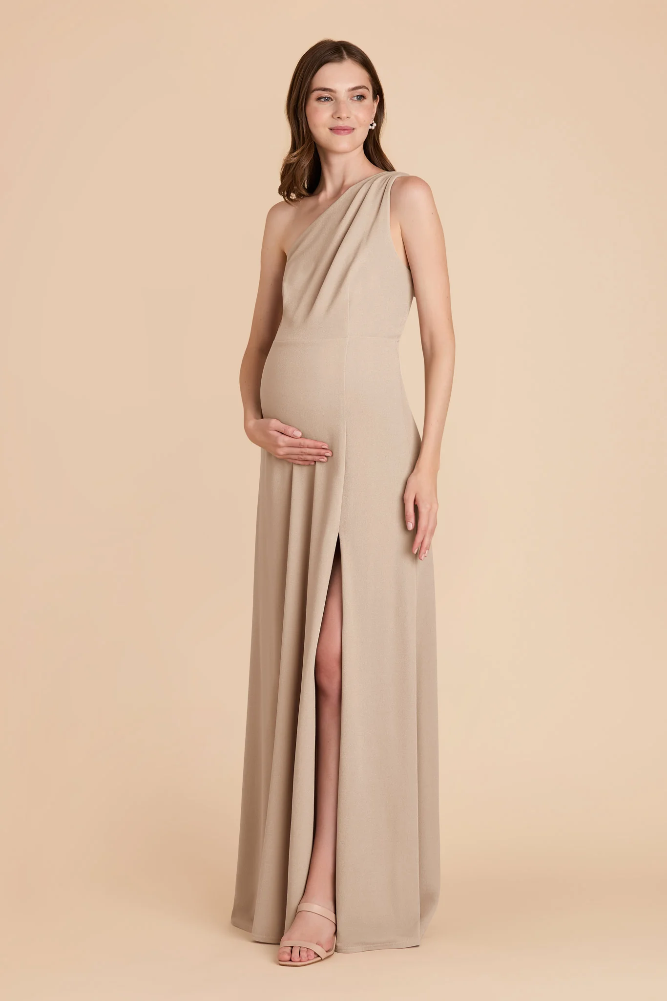 Kira Crepe Dress - Almond - Image 6
