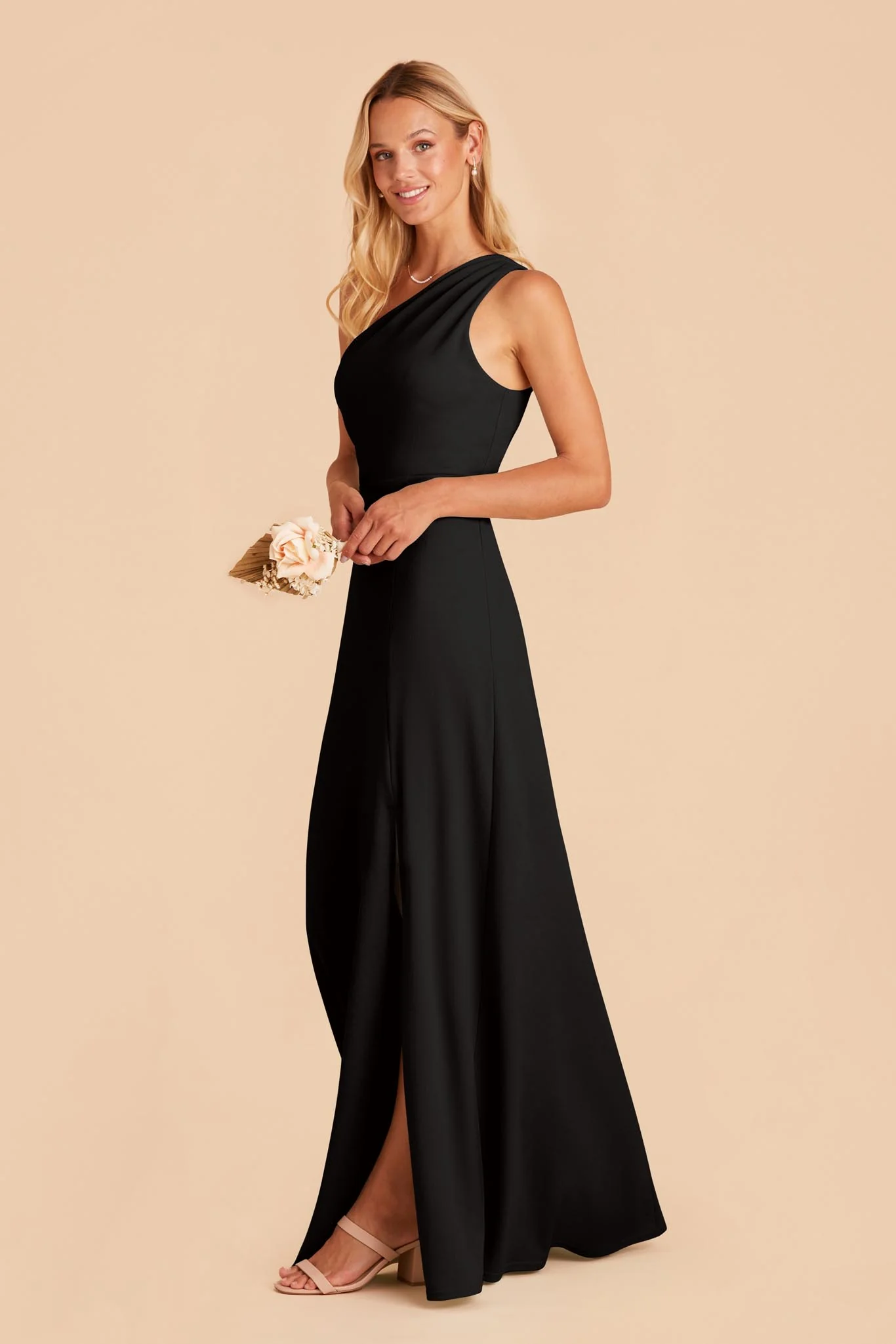 Kira Crepe Dress - Black - Image 4