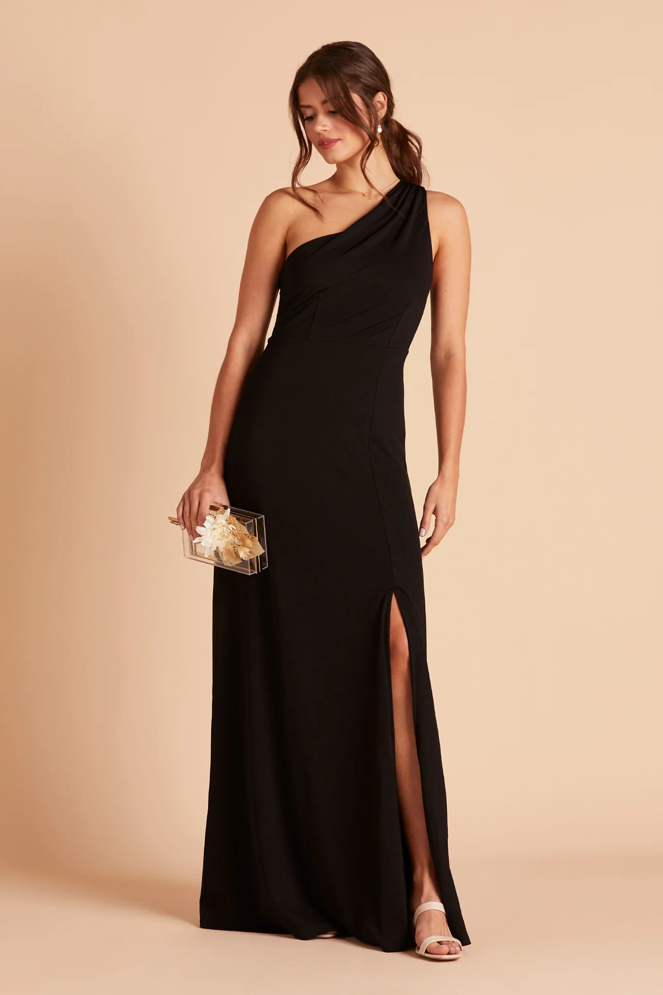 Kira Crepe Dress - Black - Image 7