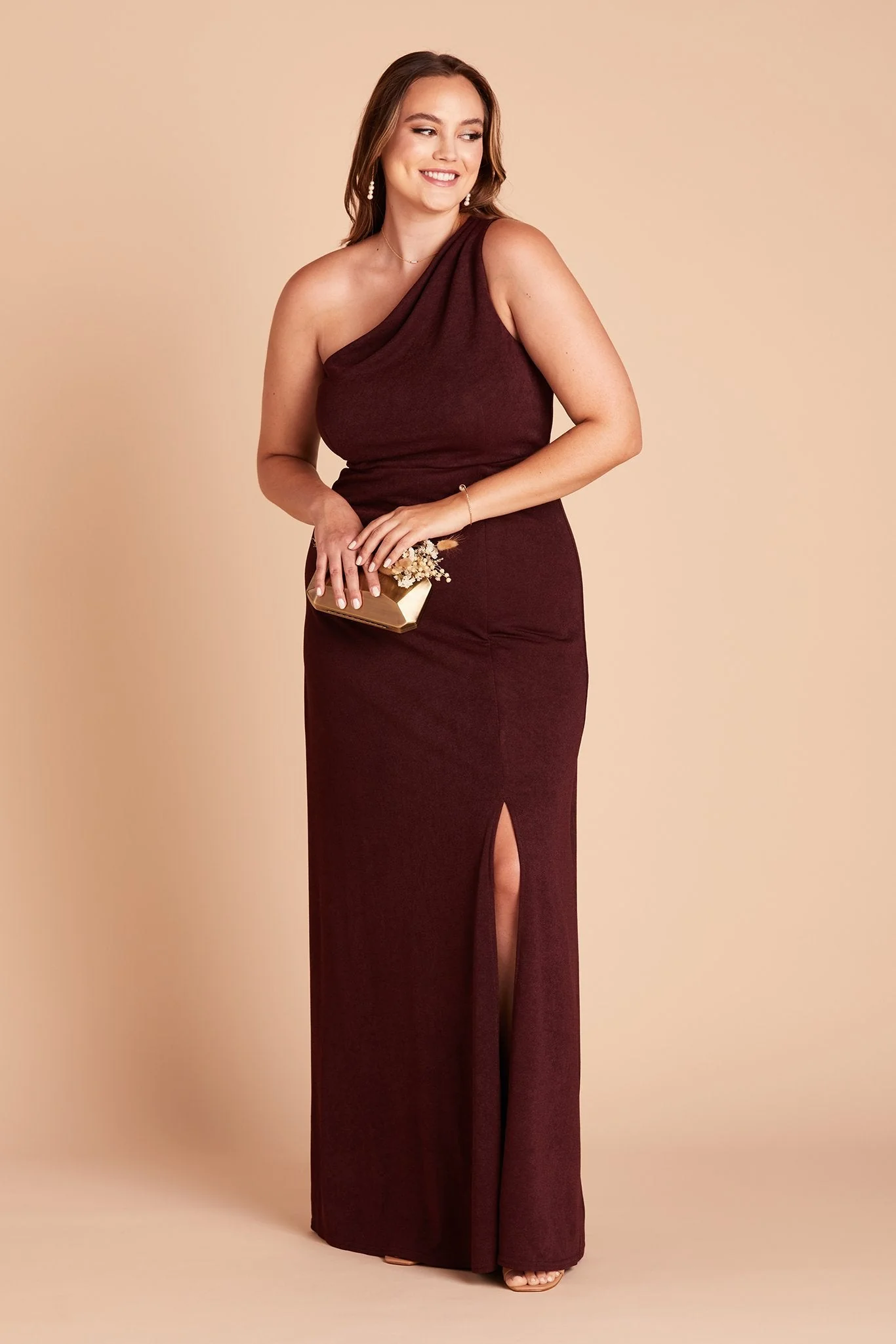 Kira Crepe Dress - Cabernet - Image 11