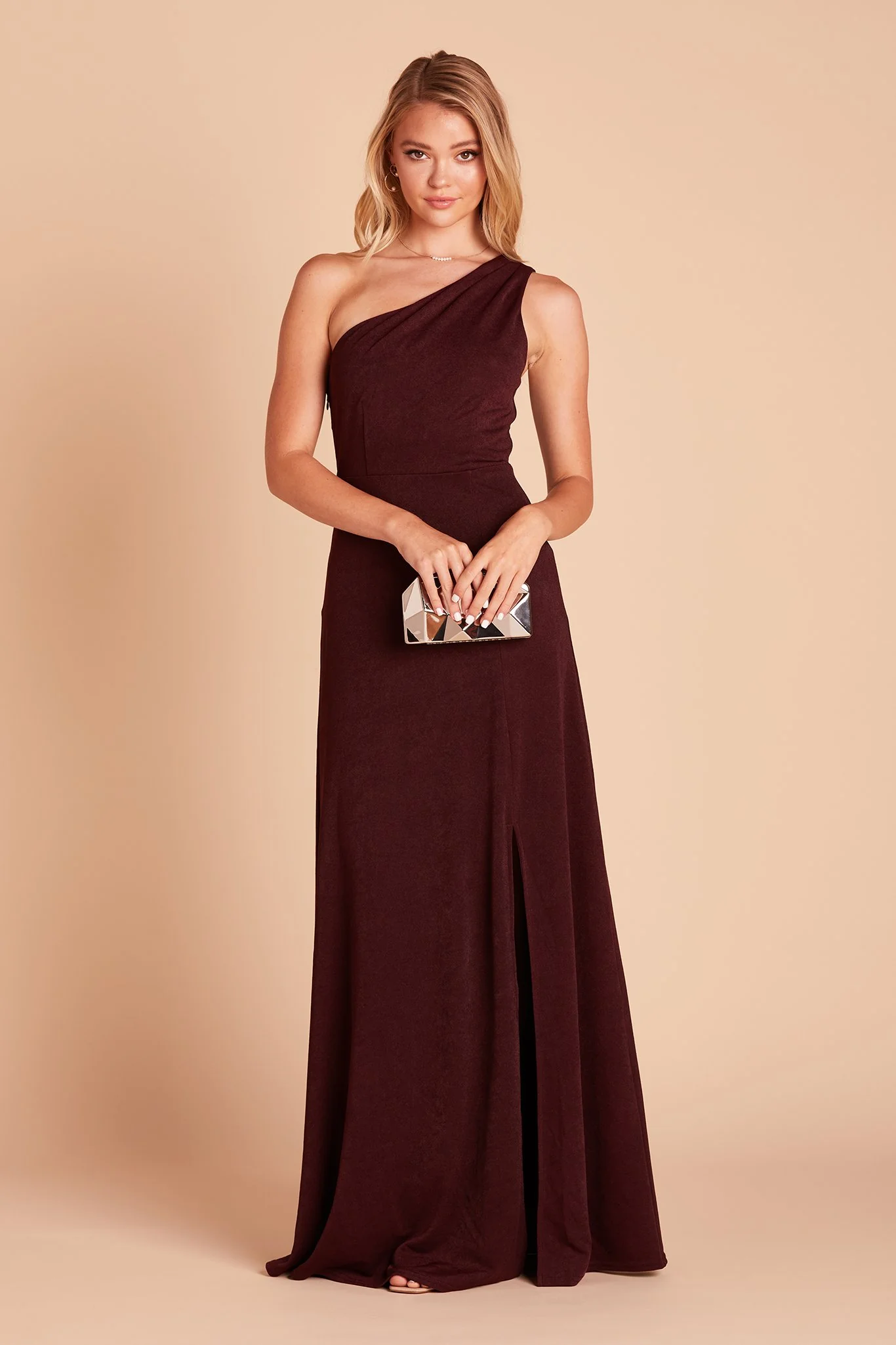 Kira Crepe Dress - Cabernet - Image 3