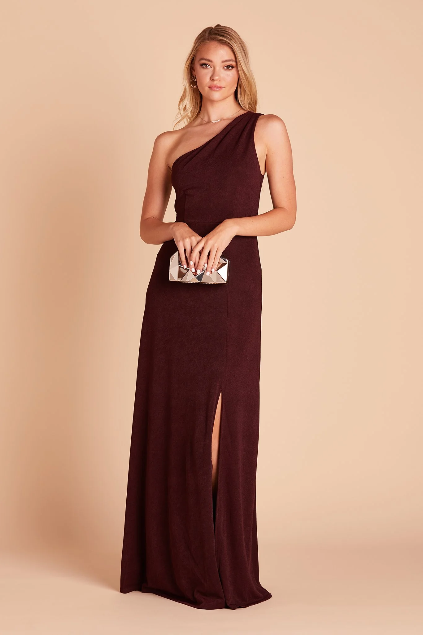 Kira Crepe Dress - Cabernet - Image 4
