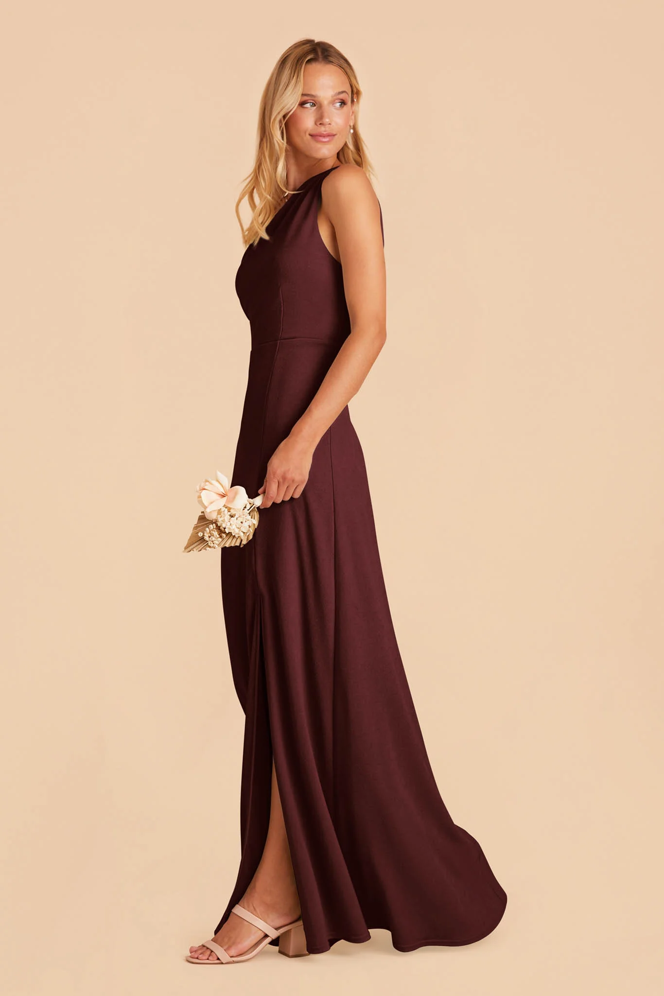 Kira Crepe Dress - Cabernet - Image 8