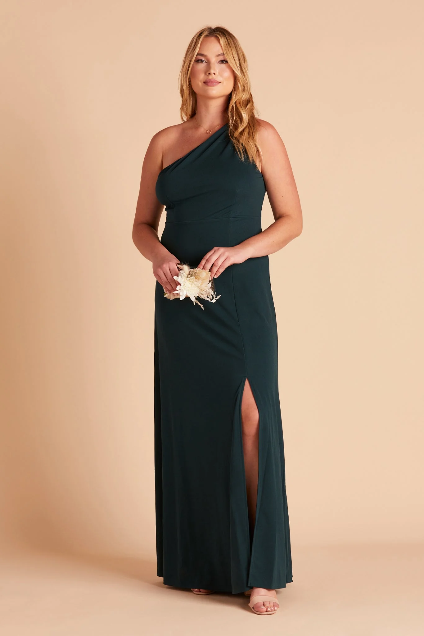 Kira Crepe Dress - Emerald - Image 12