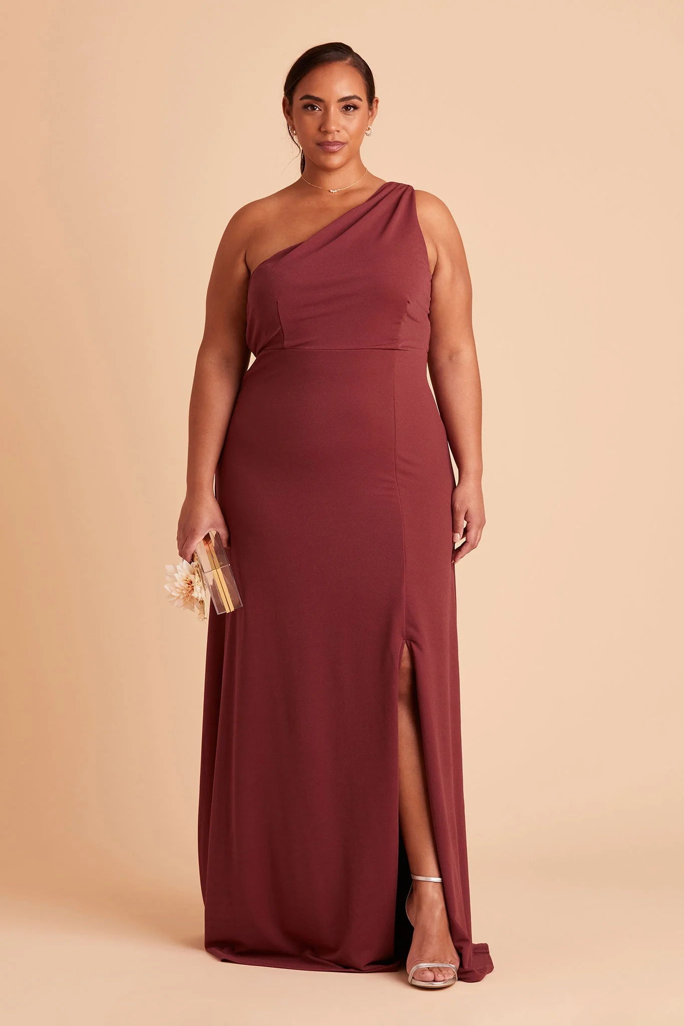 Kira Crepe Dress - Rosewood - Image 11