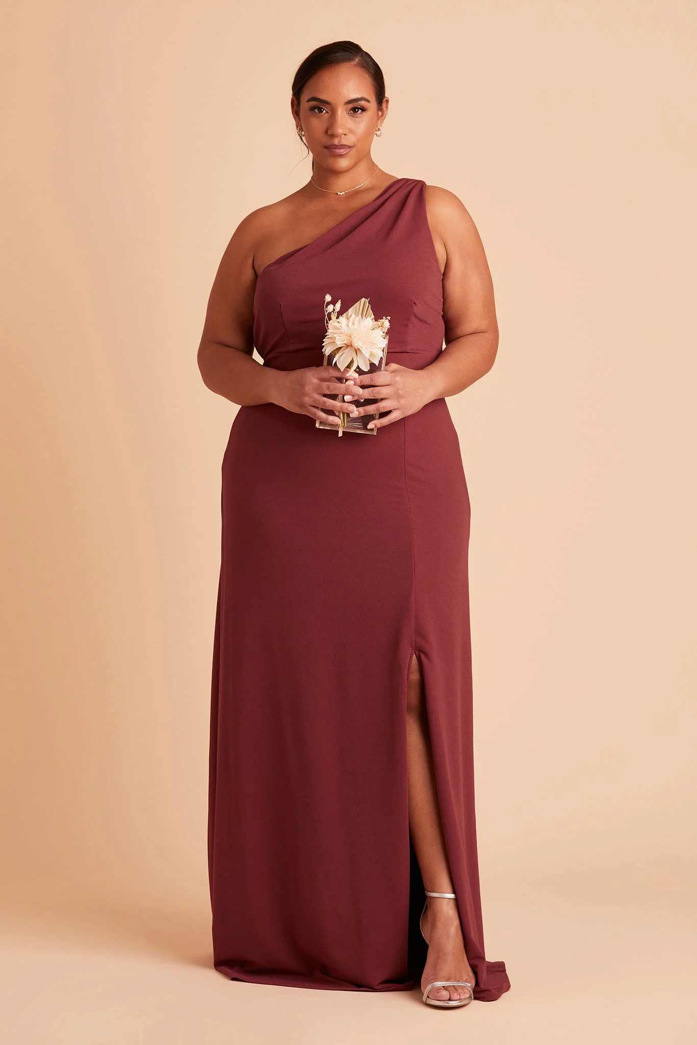 Kira Crepe Dress - Rosewood - Image 12