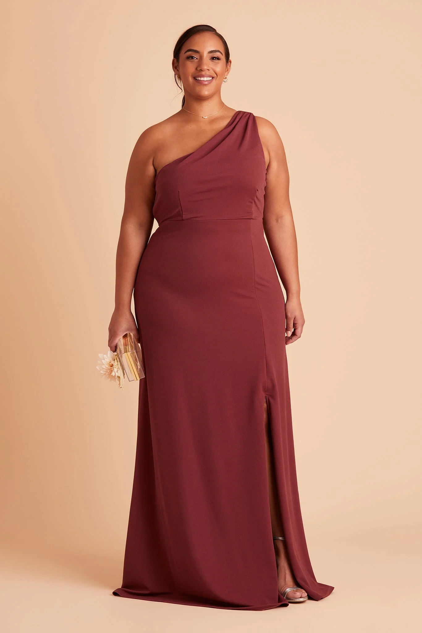 Kira Crepe Dress - Rosewood - Image 13