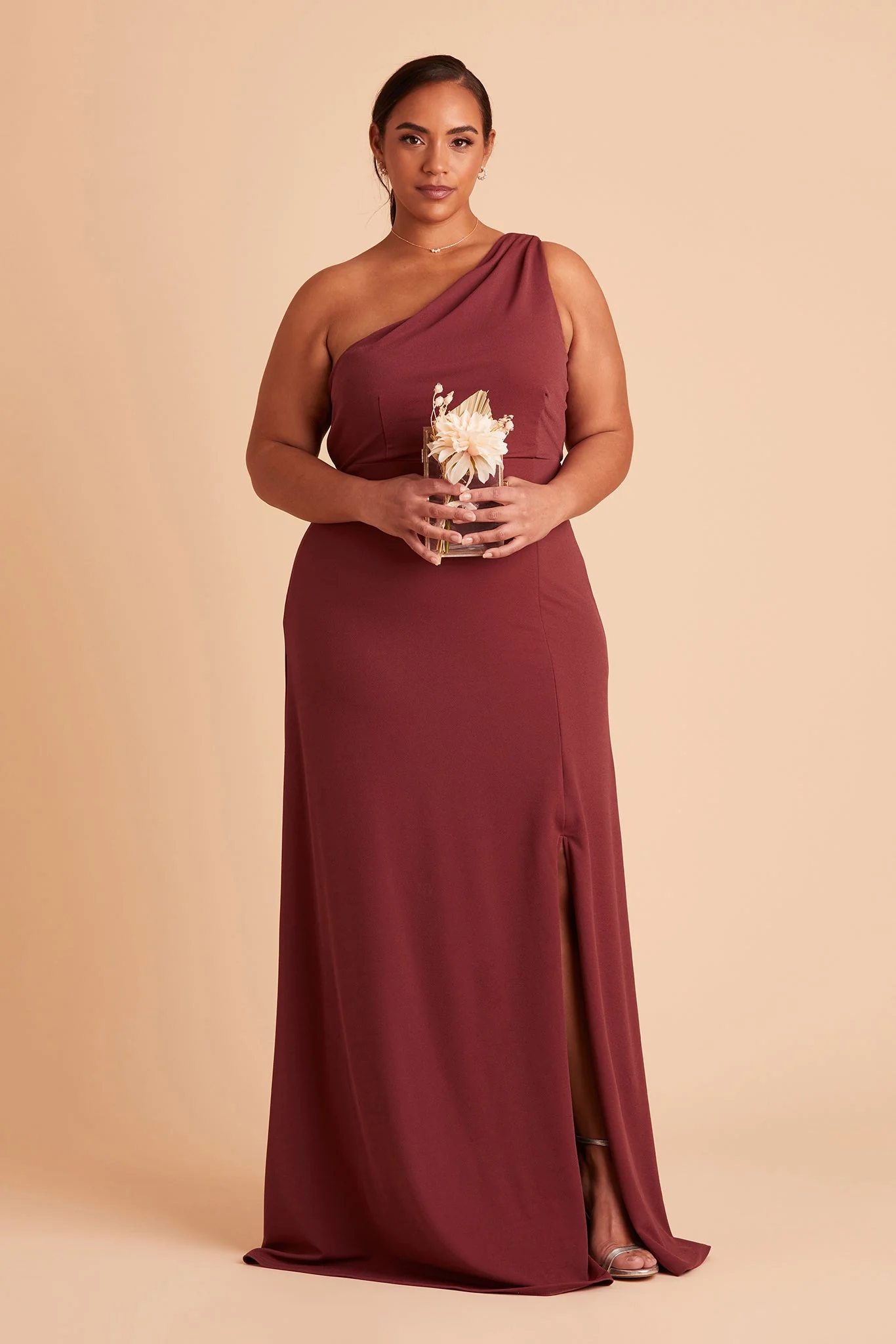 Kira Crepe Dress - Rosewood - Image 14