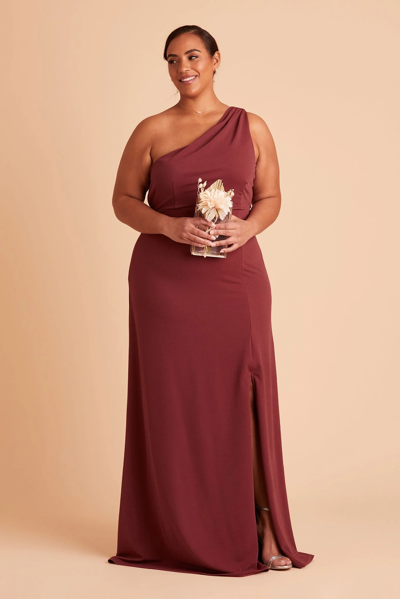 Kira Crepe Dress - Rosewood - Image 2