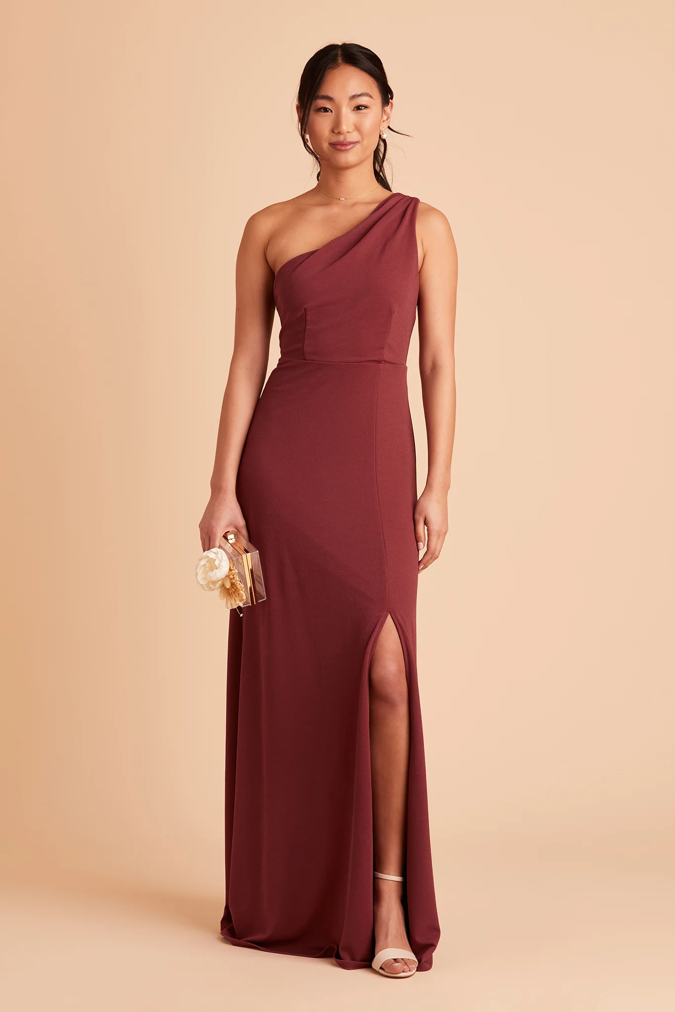 Kira Crepe Dress - Rosewood - Image 3