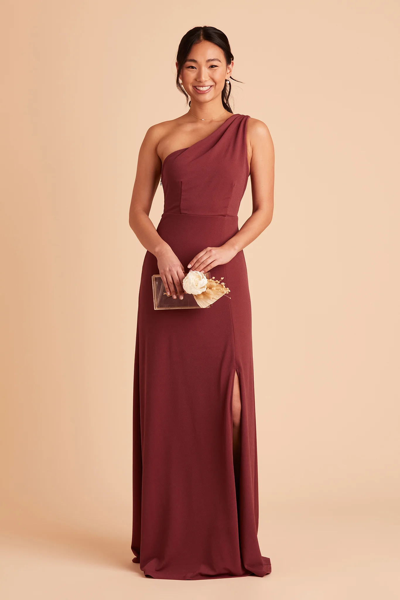 Kira Crepe Dress - Rosewood - Image 5