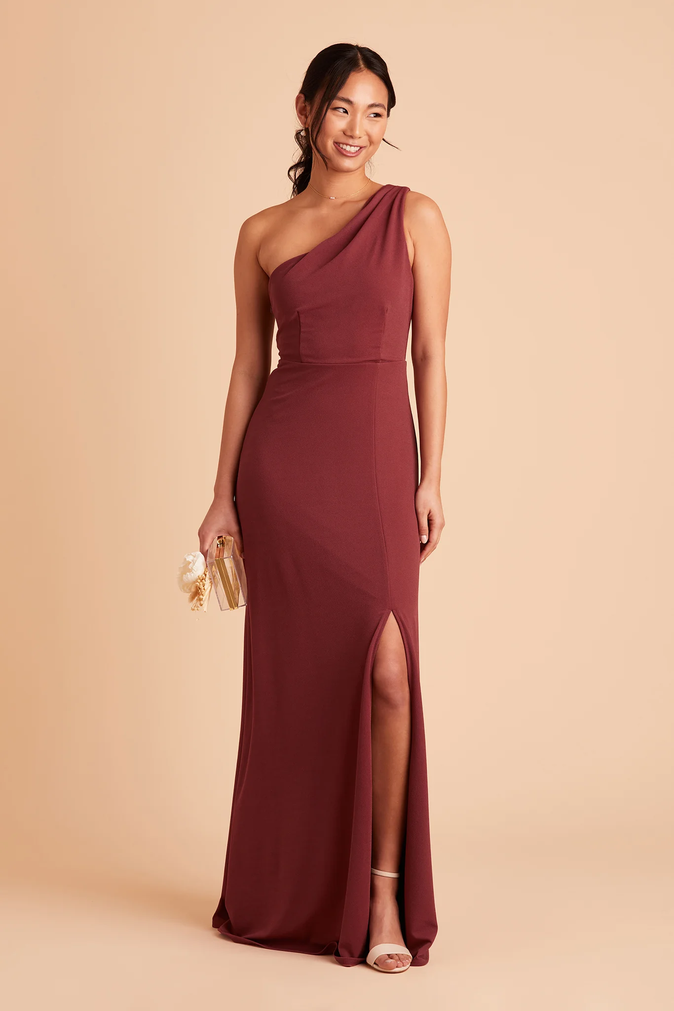 Kira Crepe Dress - Rosewood - Image 7