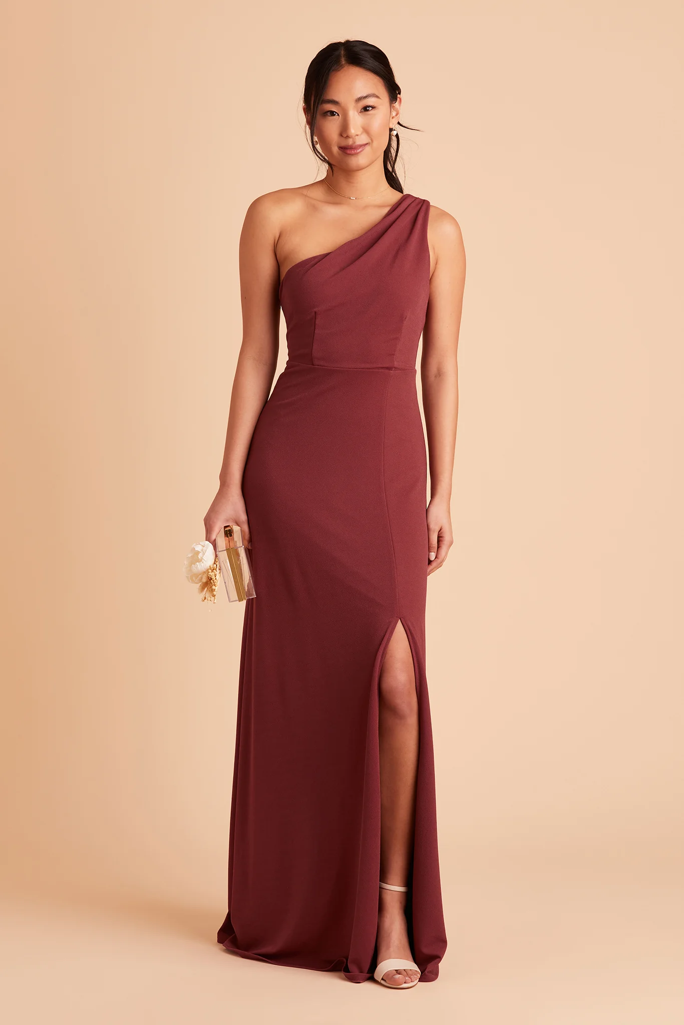 Kira Crepe Dress - Rosewood - Image 8