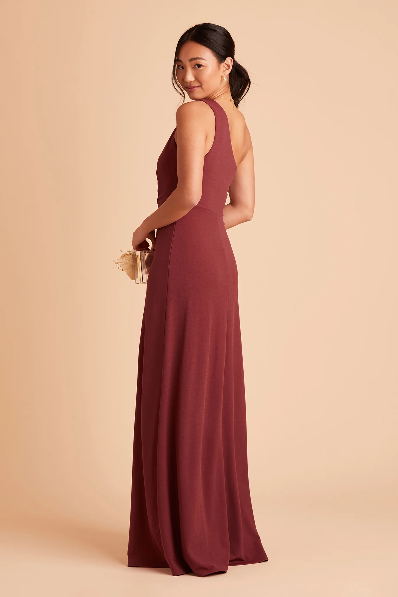 Kira Crepe Dress - Rosewood - Image 9