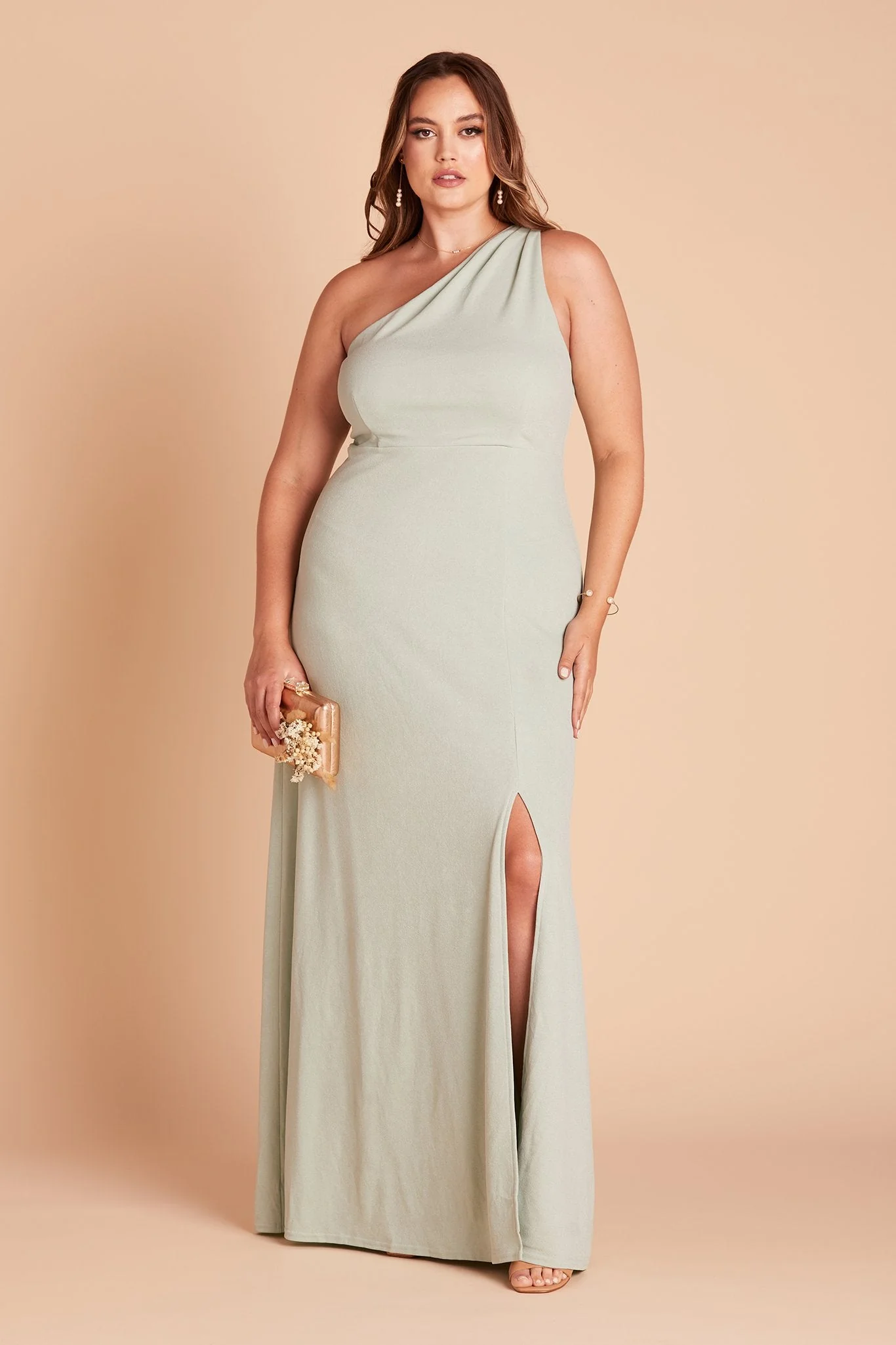 Kira Crepe Dress - Sage - Image 13