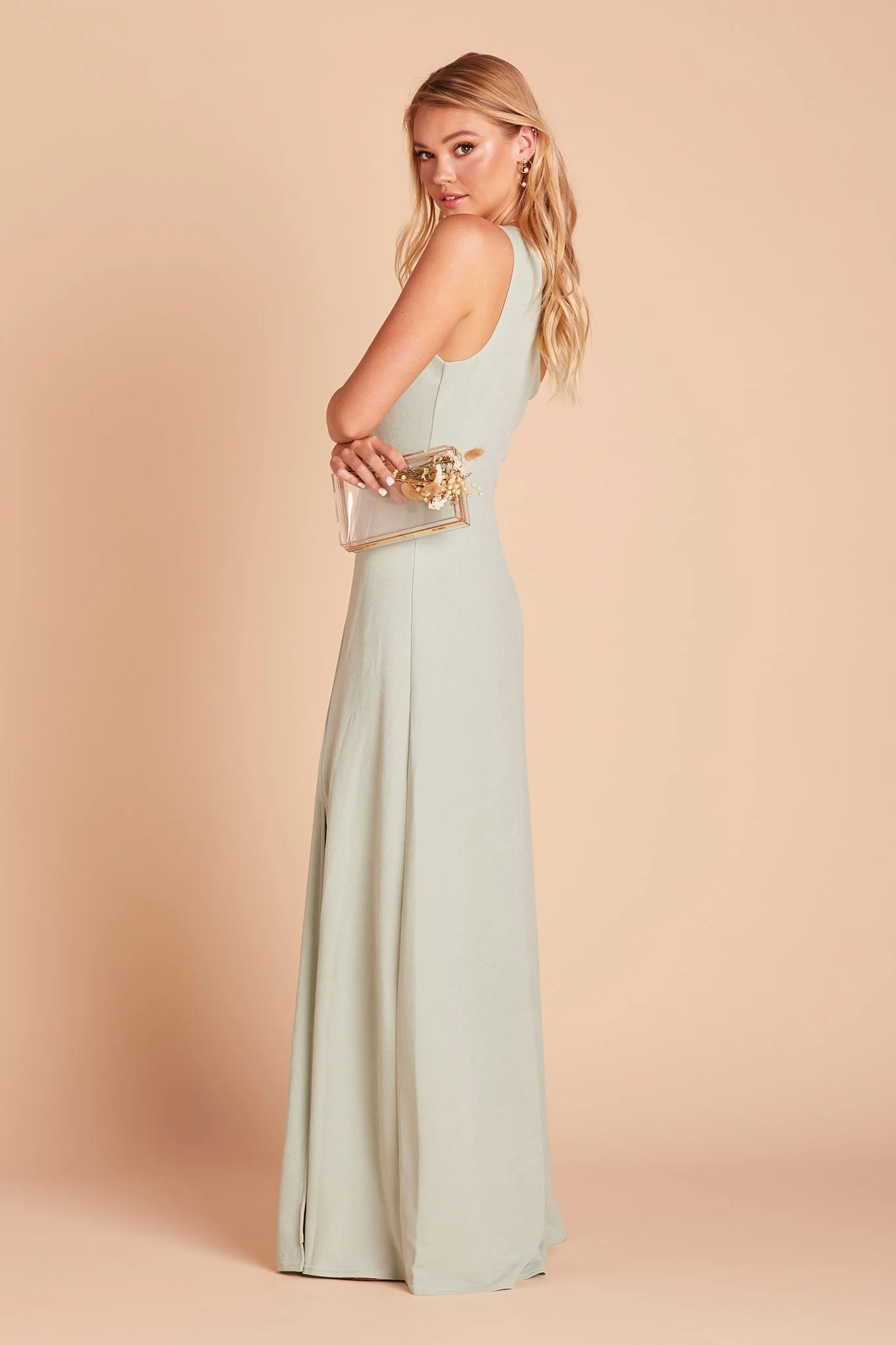 Kira Crepe Dress - Sage - Image 9