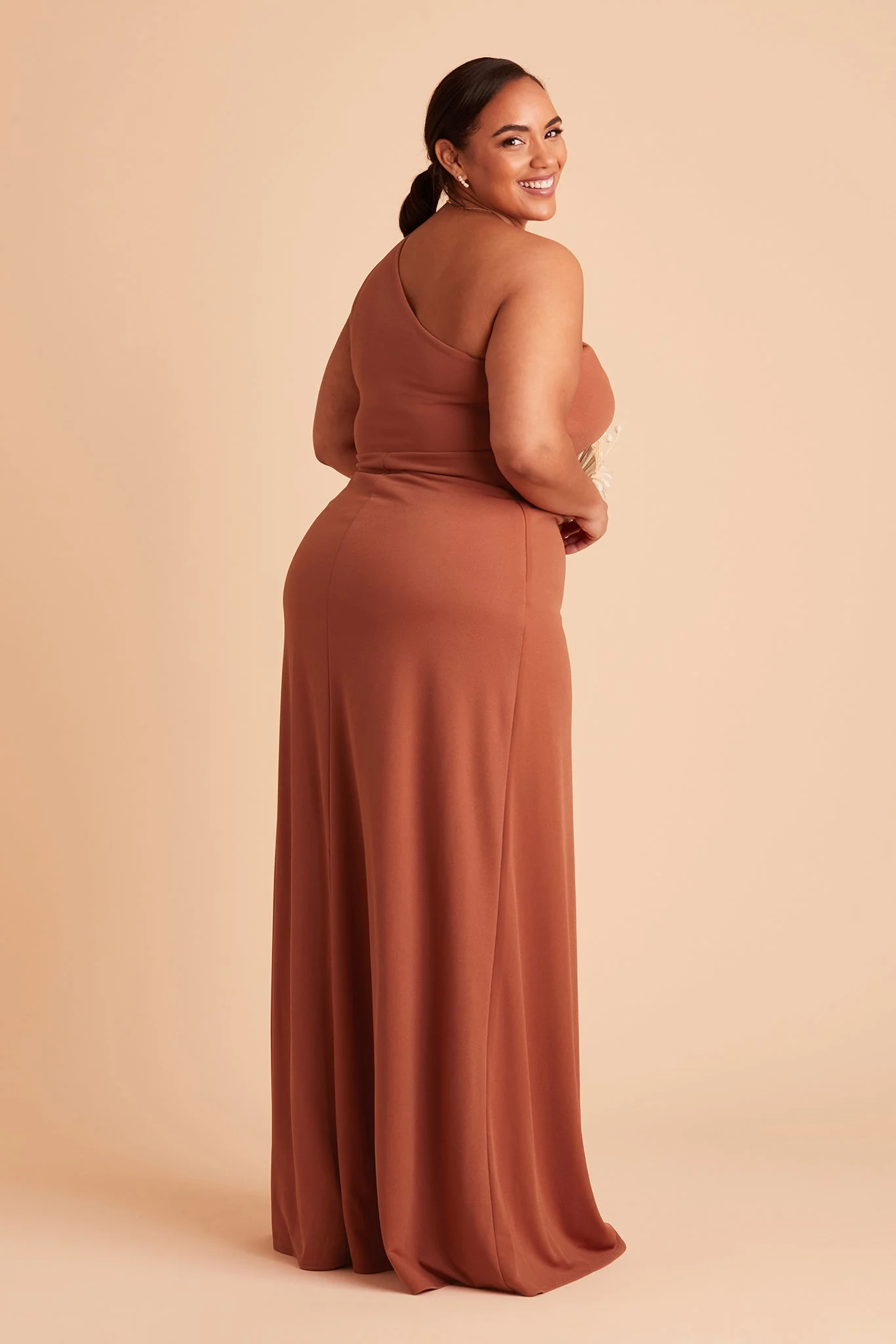 Kira Crepe Dress - Terracotta - Image 14
