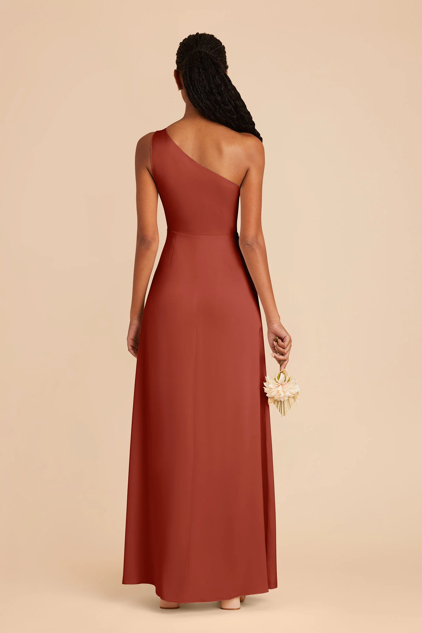 Kira Matte Satin Dress - Auburn - Image 5