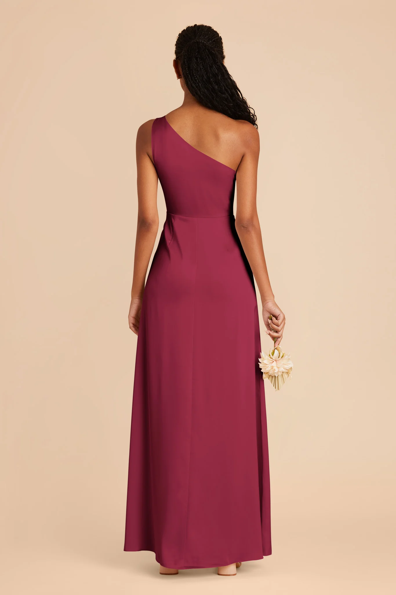 Kira Matte Satin Dress - Berry - Image 5